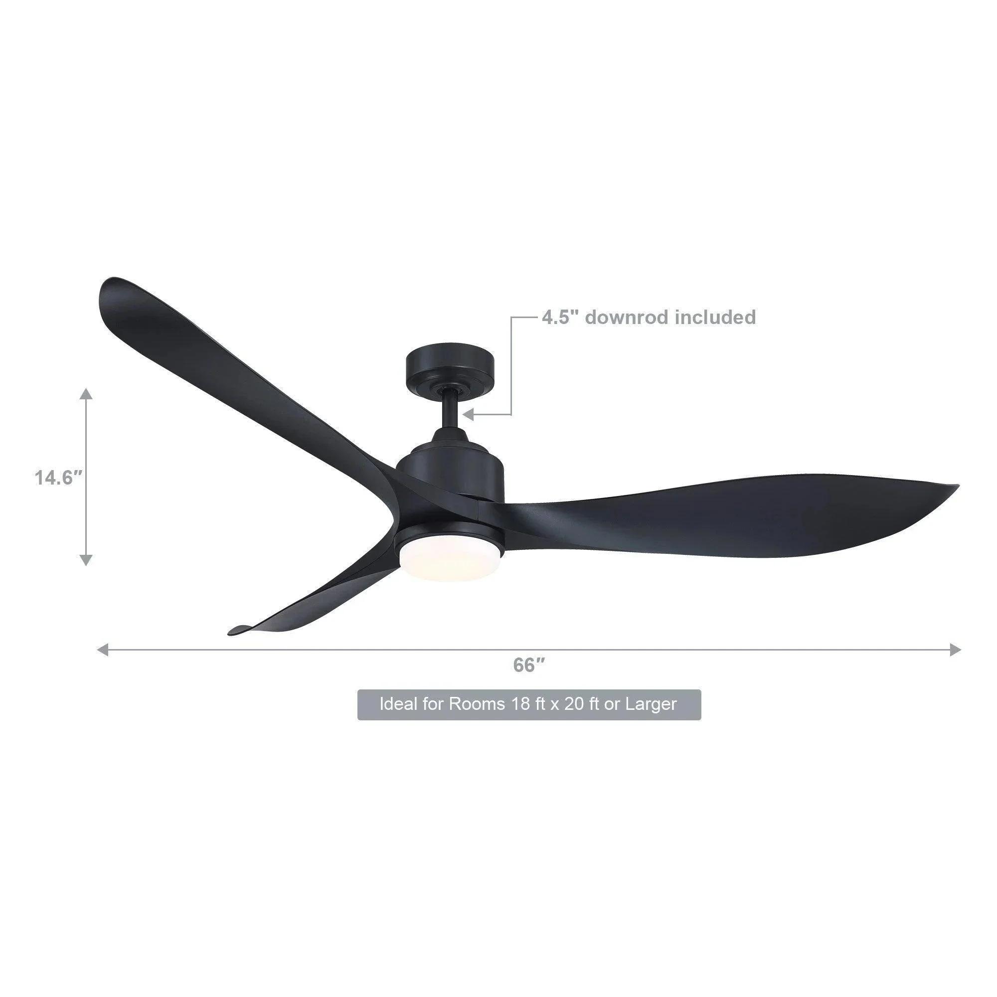 Parrot Uncle 66-Inch Misael Propeller Industrial DC Motor Ceiling Fan with LED Lighting - Image 10