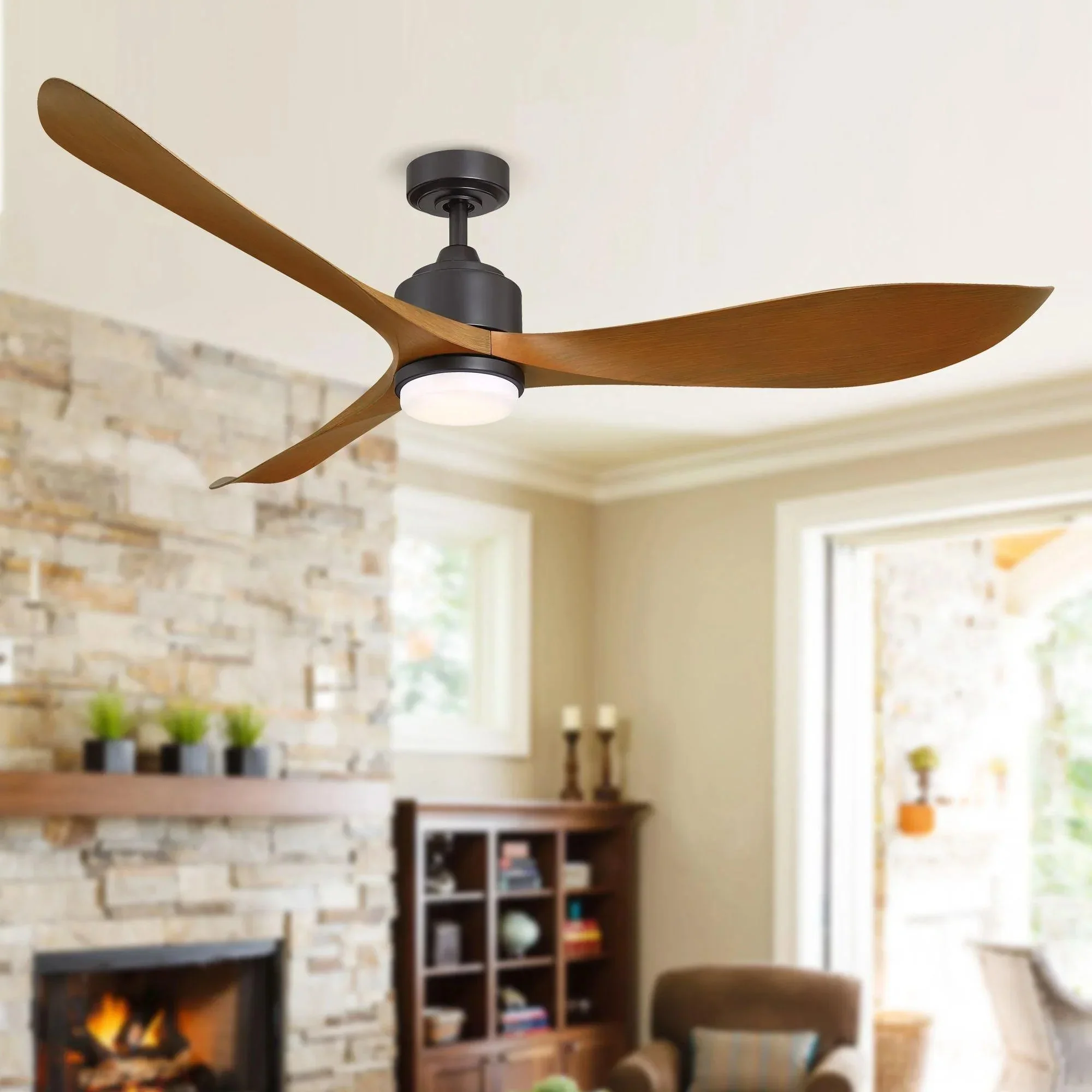 Parrot Uncle 66-Inch Misael Propeller Industrial DC Motor Ceiling Fan with LED Lighting - Image 13