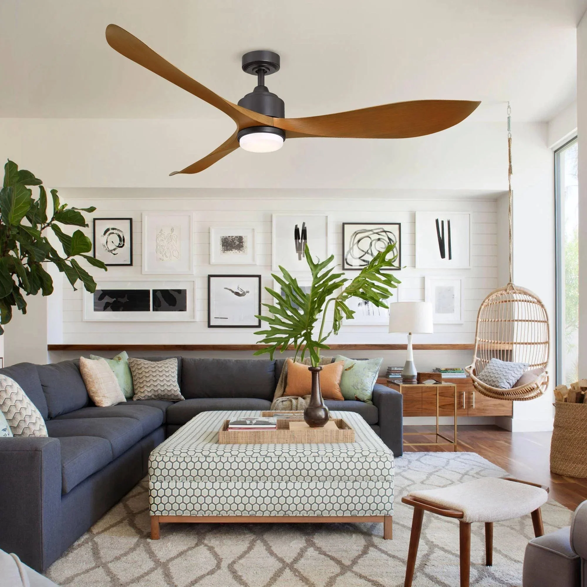 Parrot Uncle 66-Inch Misael Propeller Industrial DC Motor Ceiling Fan with LED Lighting - Image 14