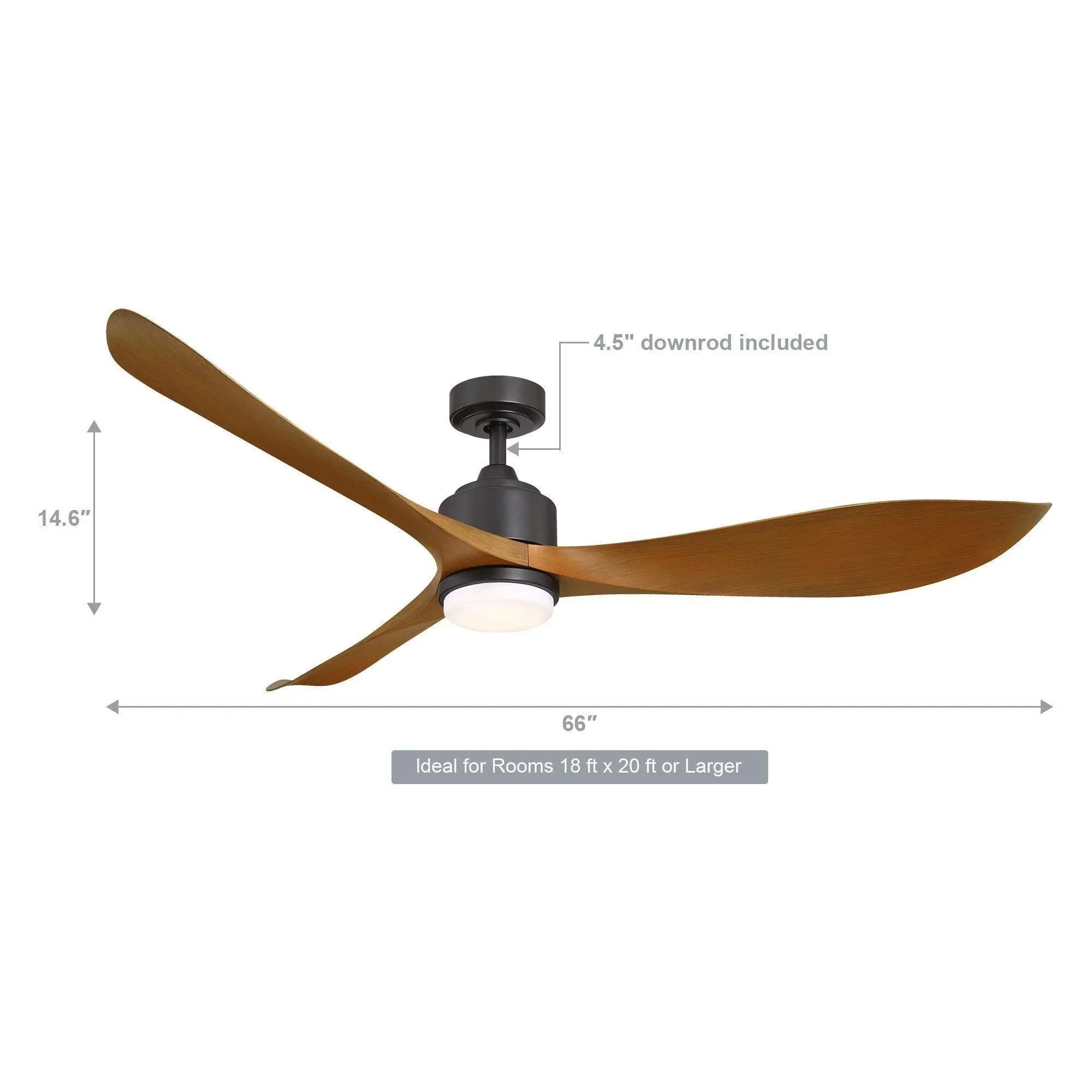 Parrot Uncle 66-Inch Misael Propeller Industrial DC Motor Ceiling Fan with LED Lighting - Image 20