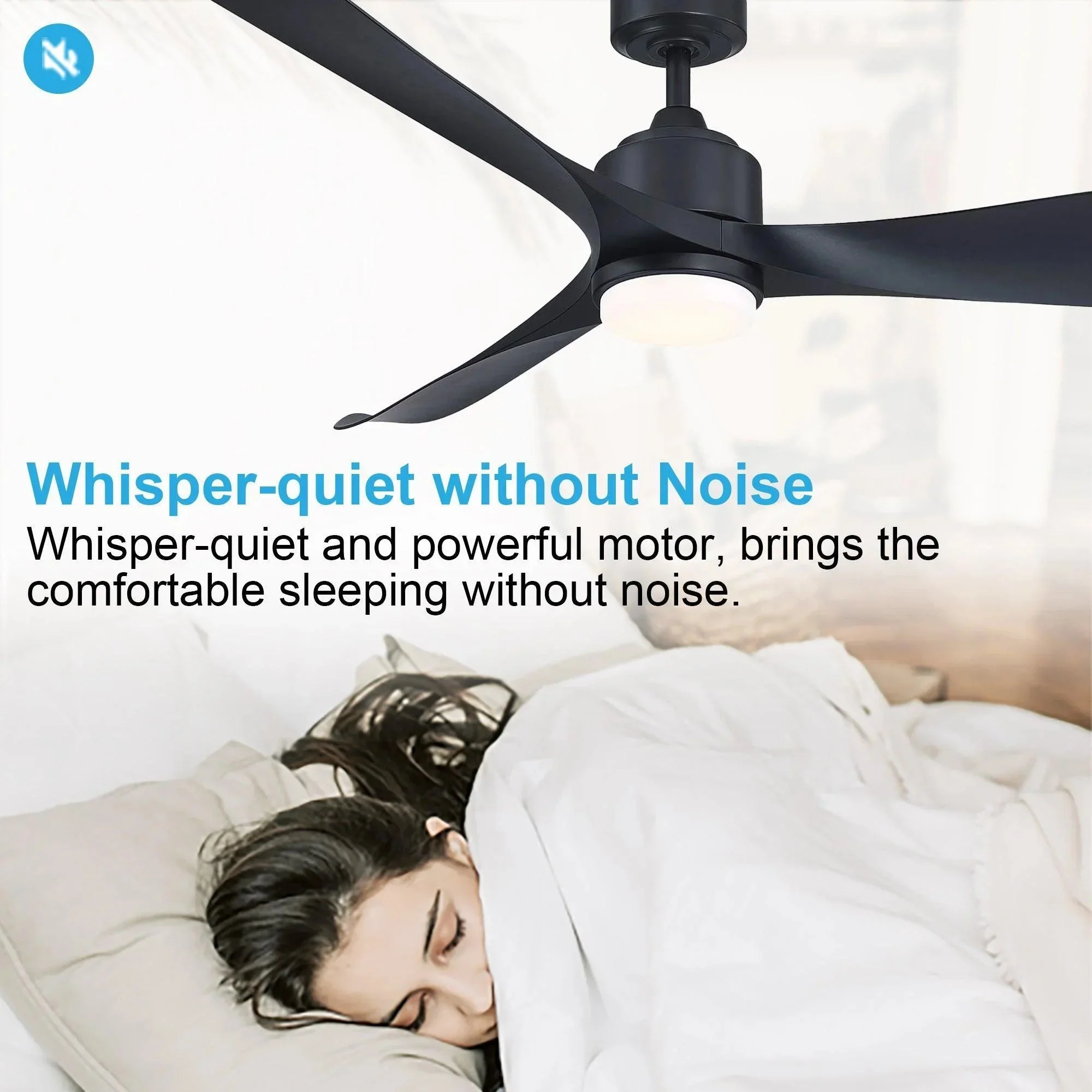 Parrot Uncle 66-Inch Misael Propeller Industrial DC Motor Ceiling Fan with LED Lighting - Image 7