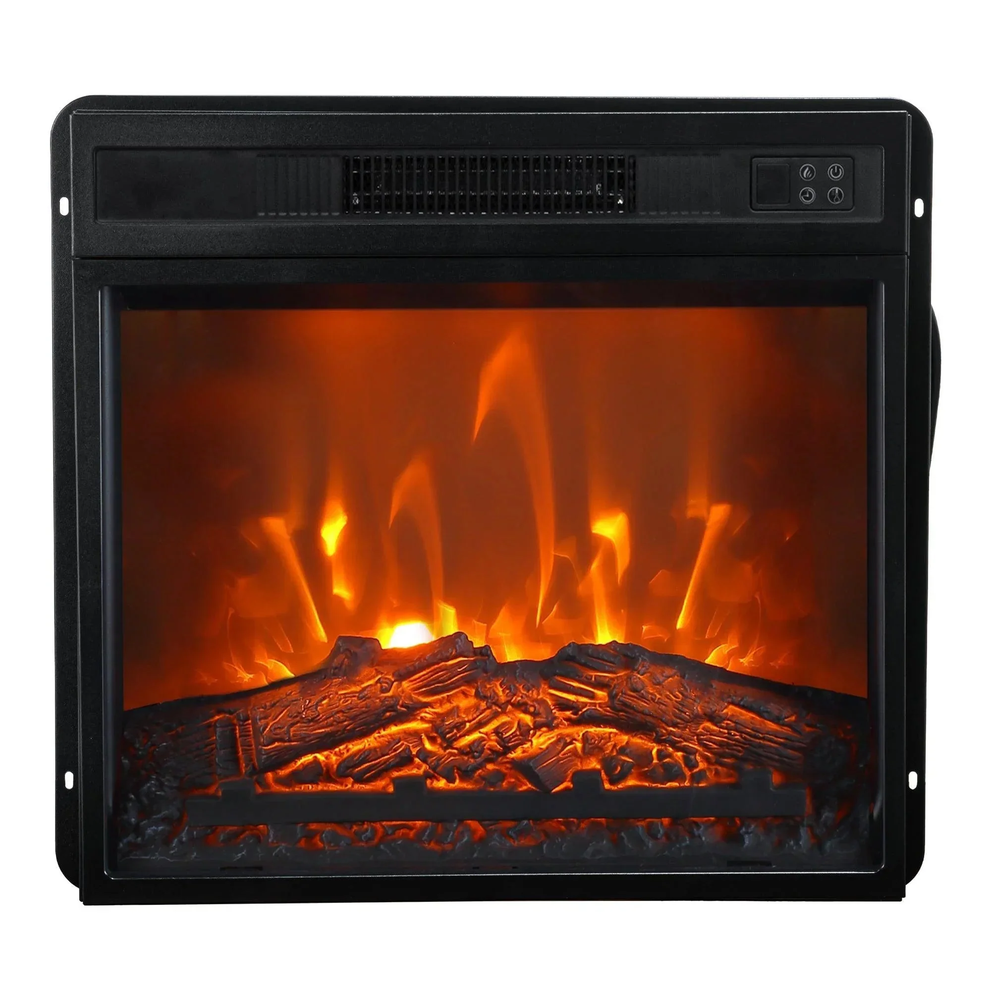 Parrot Uncle 68-Inch Farmhouse TV Stand with 23-Inch Insert Opening Electric Fireplace - Image 39