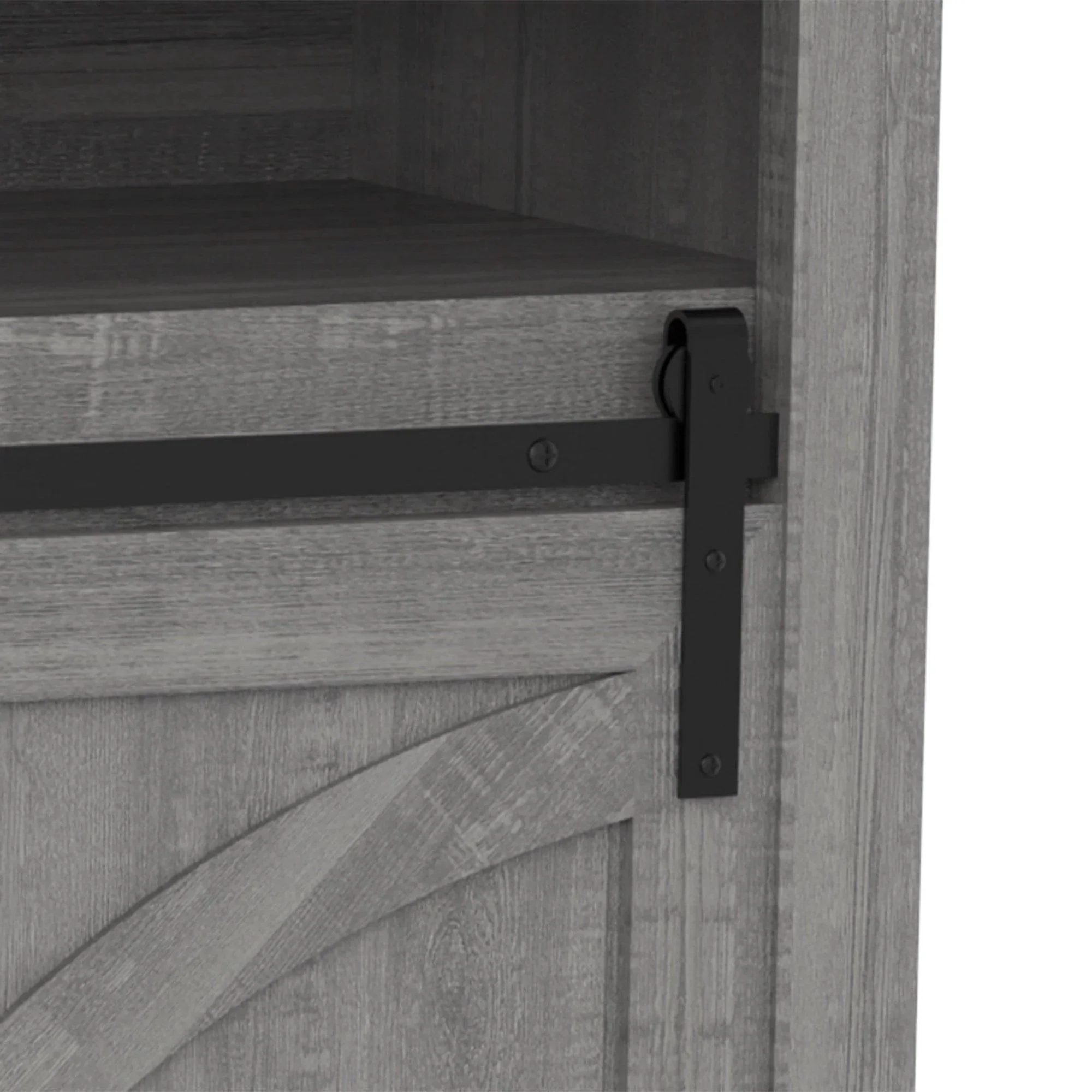 Parrot Uncle 68-Inch Farmhouse TV Stand with Double Sliding Barn Doors for Living Room - Image 25
