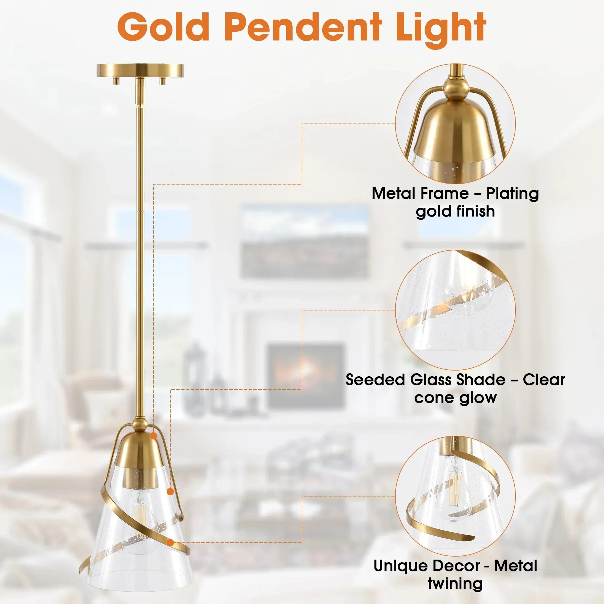 Parrot Uncle 7-Inch Ryan 1-Light Island Pendant Light (D3013) - Image 9