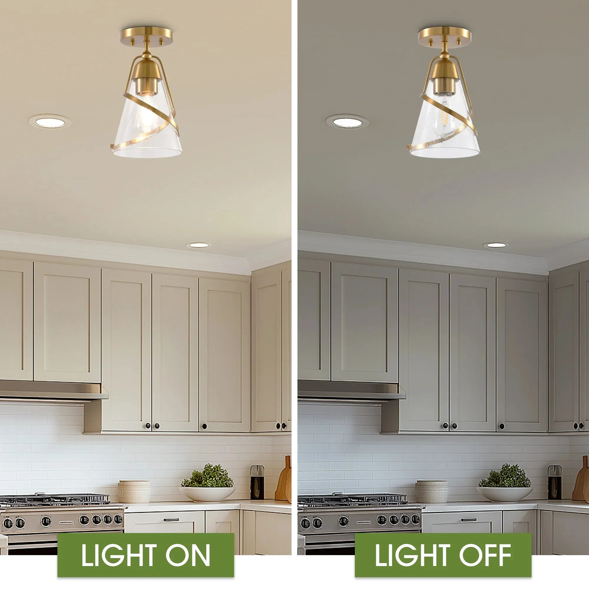 Parrot Uncle 7-Inch Walker 1-Light Semi-Flush Mount Ceiling Light (C3007) - Image 7