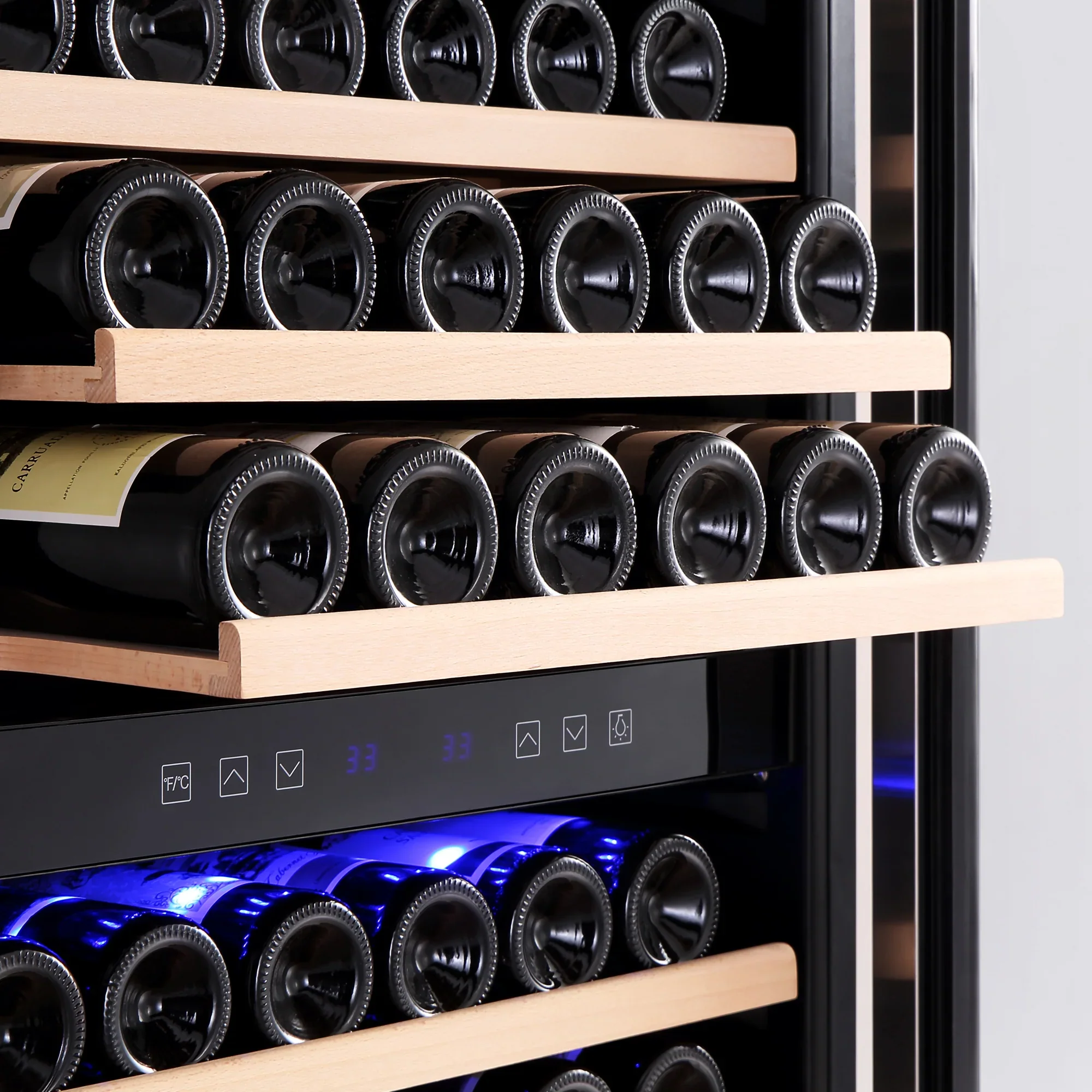 Empava 70-Inch Tall 160 Bottles Freestanding Built-In Dual Zone Wine Cooler (EMPV-WC08D) - Image 9