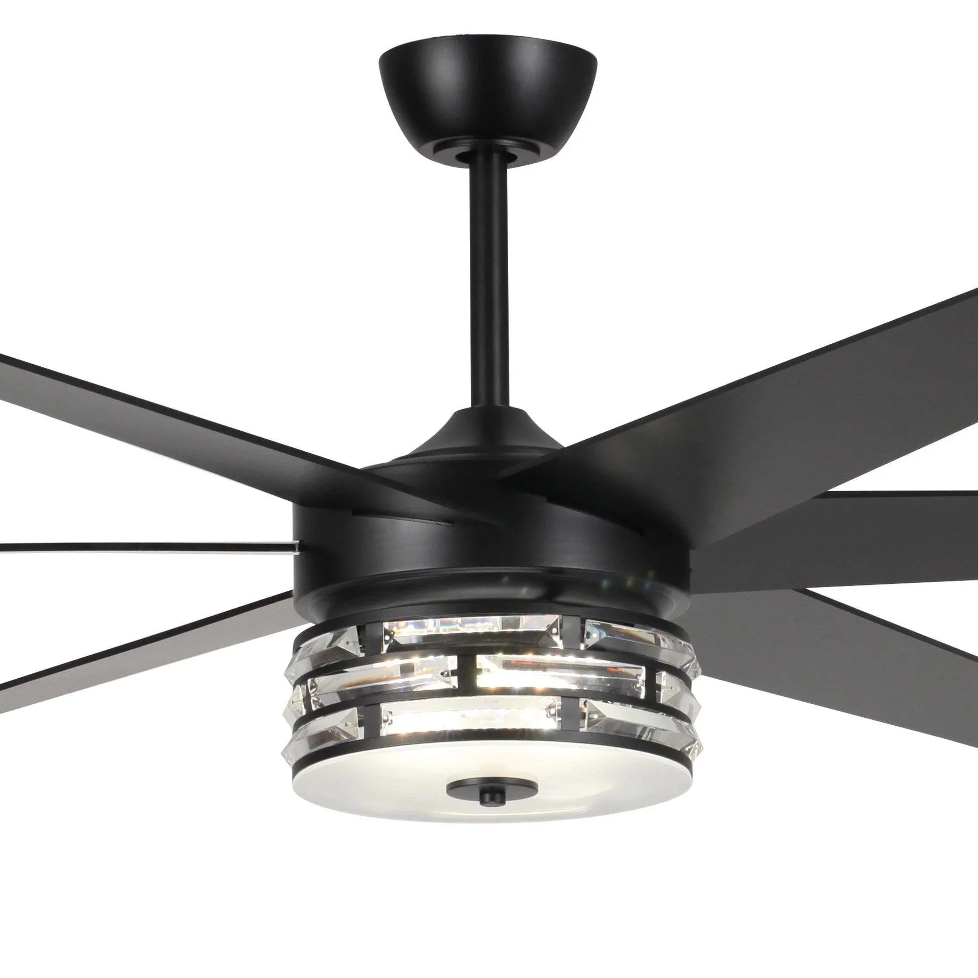 Parrot Uncle 70-Inch Modern DC Motor Downrod Mount Reversible Ceiling Fan with Lighting and Remote Control (F8246BK110V) - Image 15