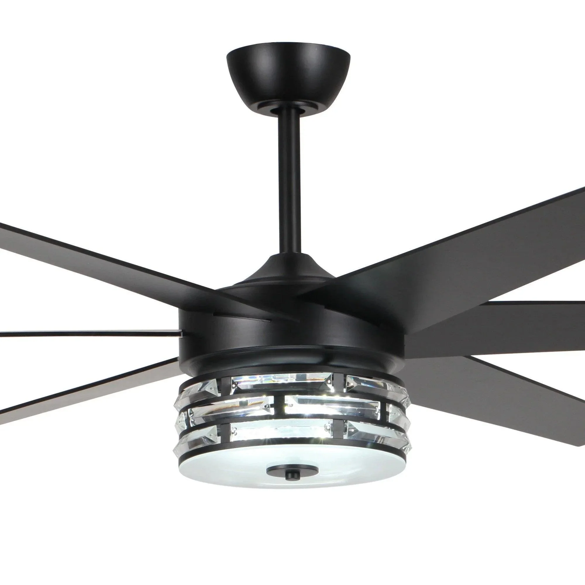 Parrot Uncle 70-Inch Modern DC Motor Downrod Mount Reversible Ceiling Fan with Lighting and Remote Control (F8246BK110V) - Image 16