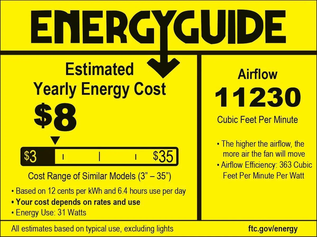Parrot Uncle 72-Inch Bankston Modern DC Motor Downrod Mount Reversible Ceiling Fan with Lighting and Remote Control - Image 15