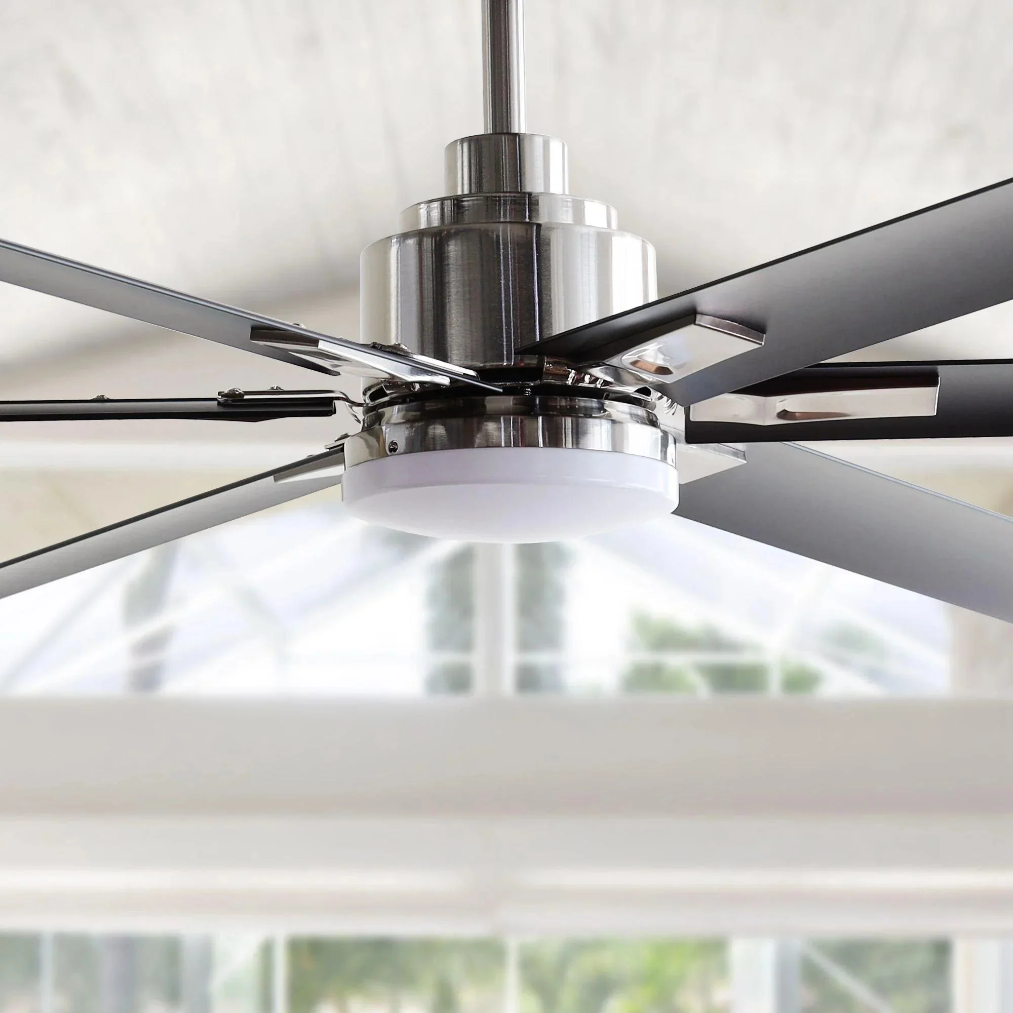 Parrot Uncle 72-Inch Bankston Modern DC Motor Downrod Mount Reversible Ceiling Fan with Lighting and Remote Control - Image 4
