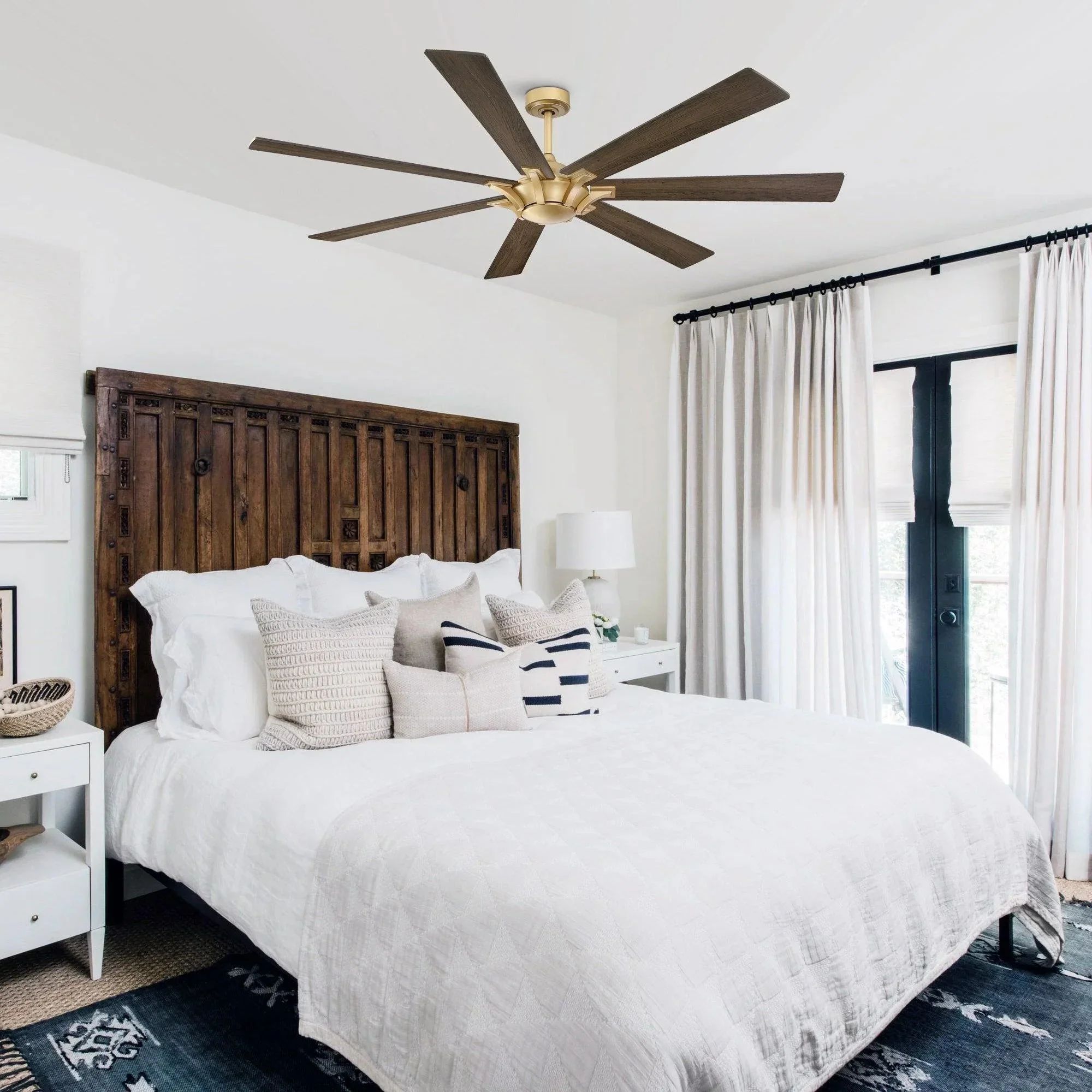 Parrot Uncle 72-Inch Farmhouse DC Motor Brushed Nickel Downrod Mount Reversible Ceiling Fan with Remote Control - Image 16