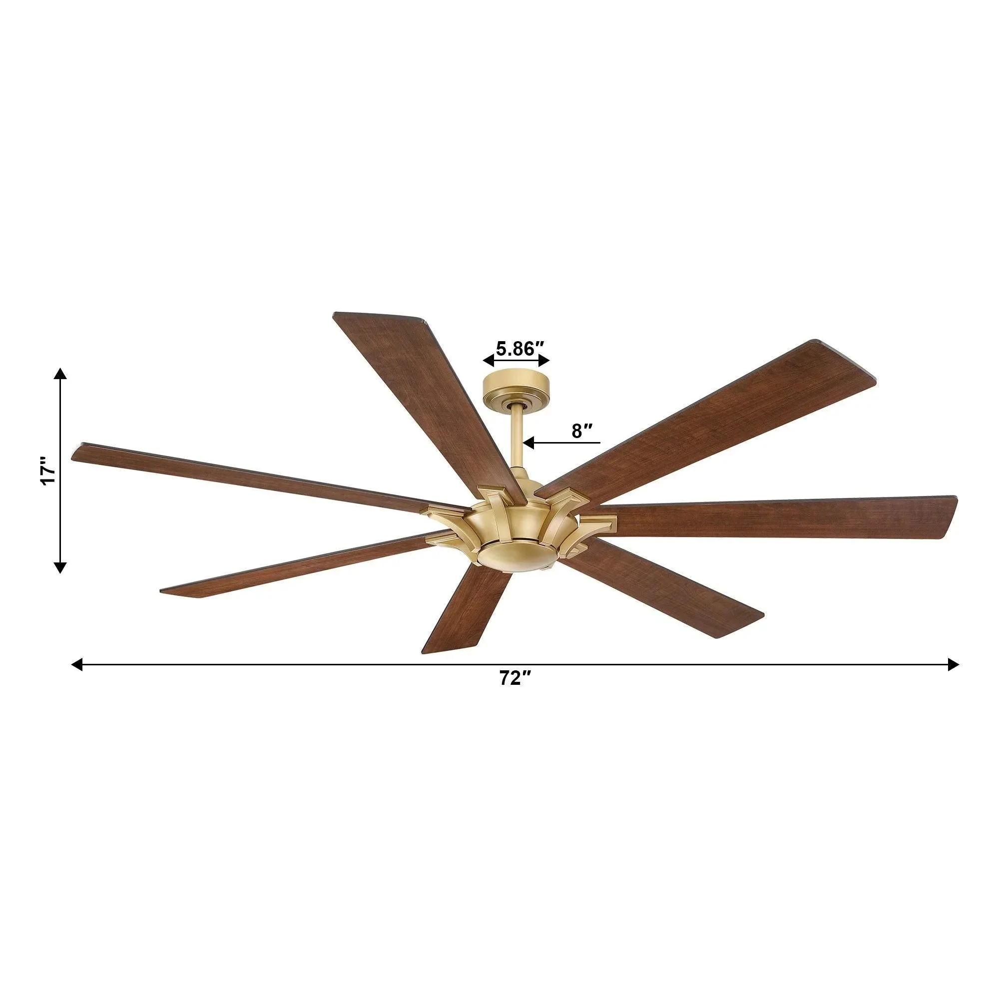 Parrot Uncle 72-Inch Farmhouse DC Motor Brushed Nickel Downrod Mount Reversible Ceiling Fan with Remote Control - Image 20