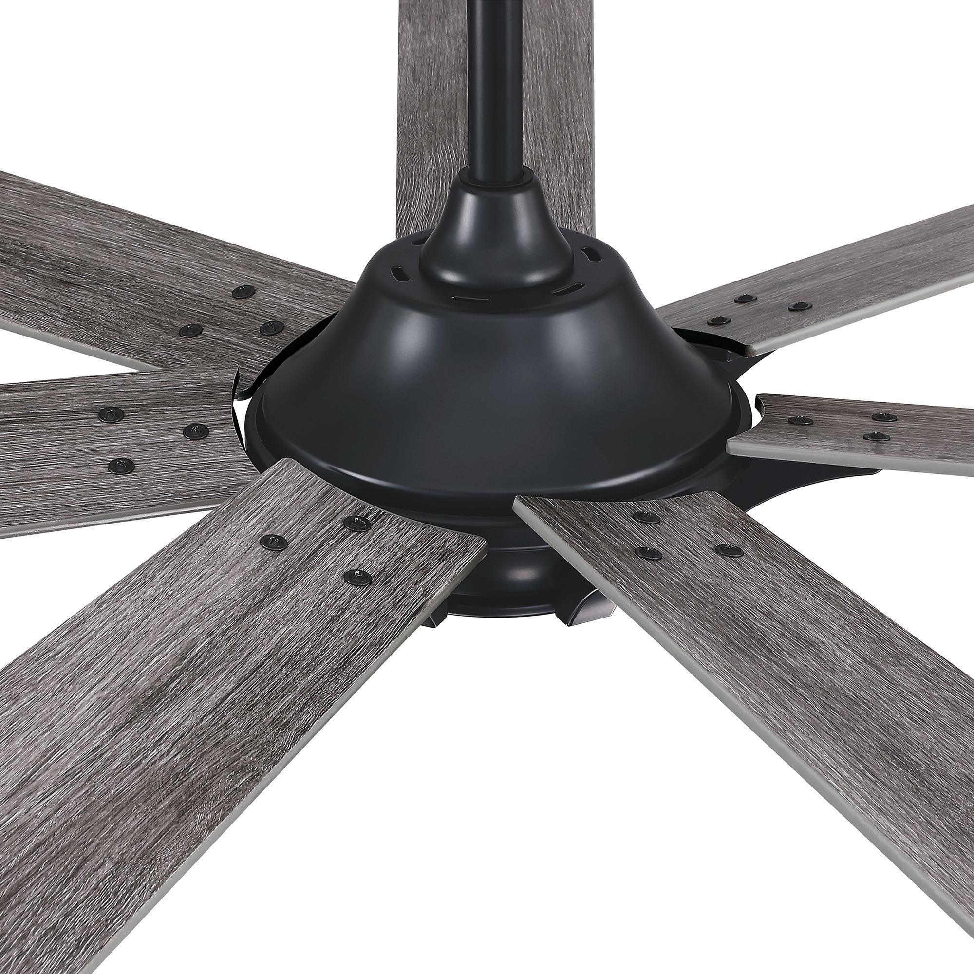 Parrot Uncle 72-Inch Farmhouse DC Motor Brushed Nickel Downrod Mount Reversible Ceiling Fan with Remote Control - Image 3
