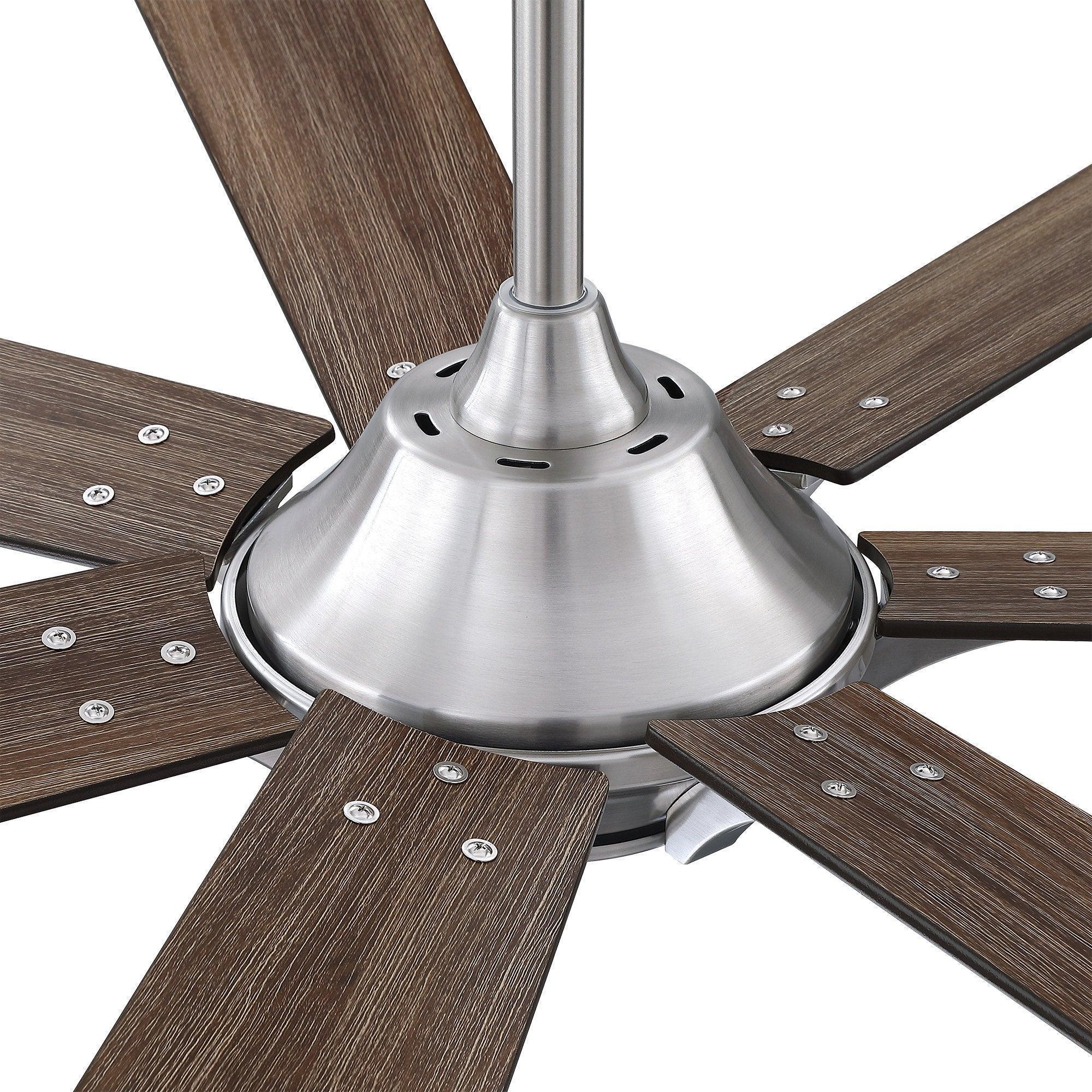 Parrot Uncle 72-Inch Farmhouse DC Motor Brushed Nickel Downrod Mount Reversible Ceiling Fan with Remote Control - Image 31