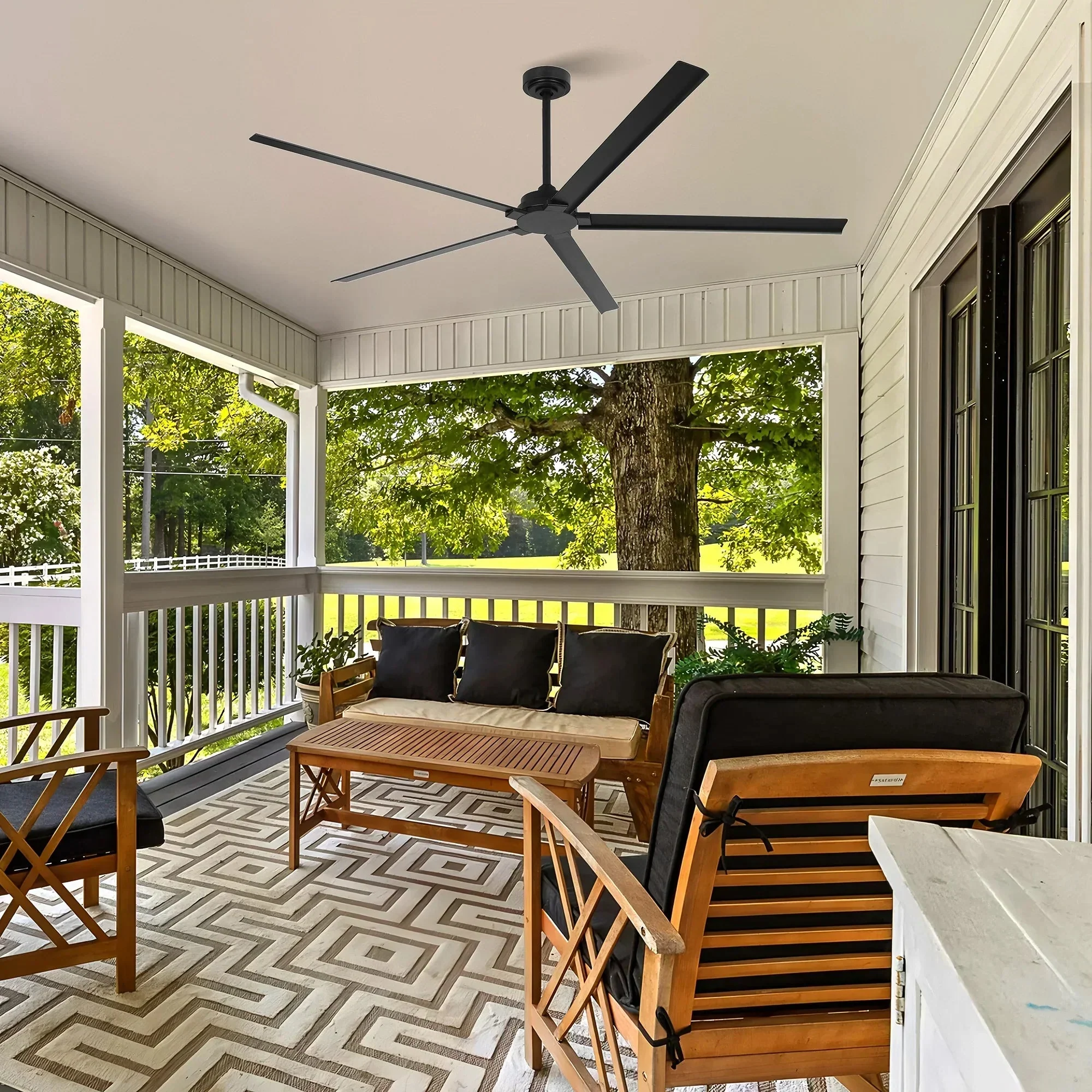 Parrot Uncle Winni All-Aluminum IPX4 Outdoor Ceiling Fan with Remote Control - Image 2