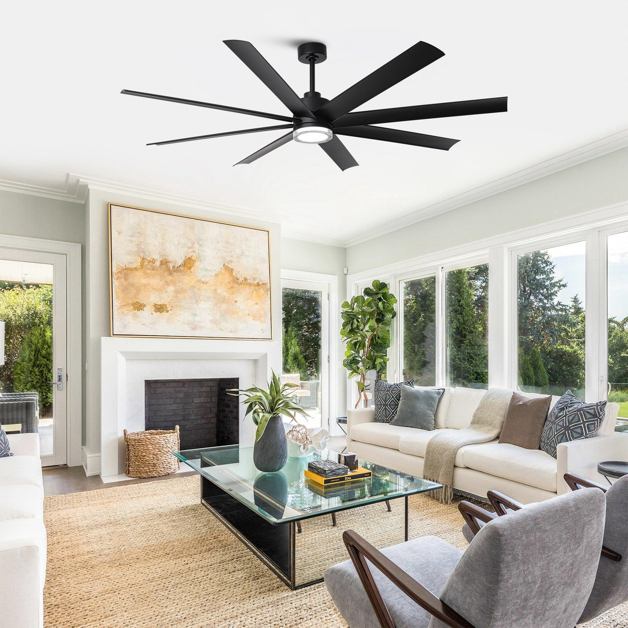 Parrot Uncle 72-Inch Daugava Modern Downrod Mount Smart Fan with LED Light - Image 10