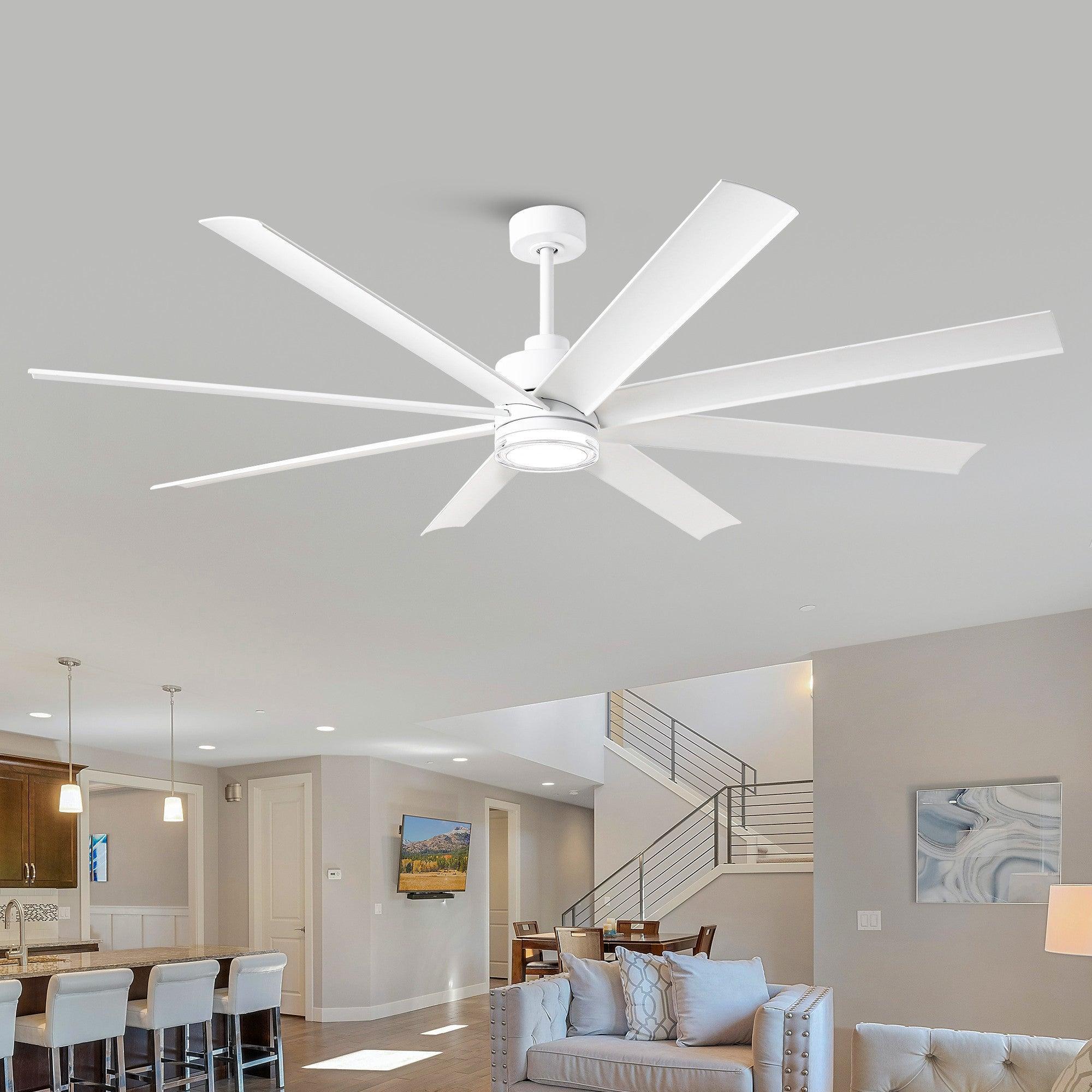 Parrot Uncle 72-Inch Daugava Modern Downrod Mount Smart Fan with LED Light - Image 11
