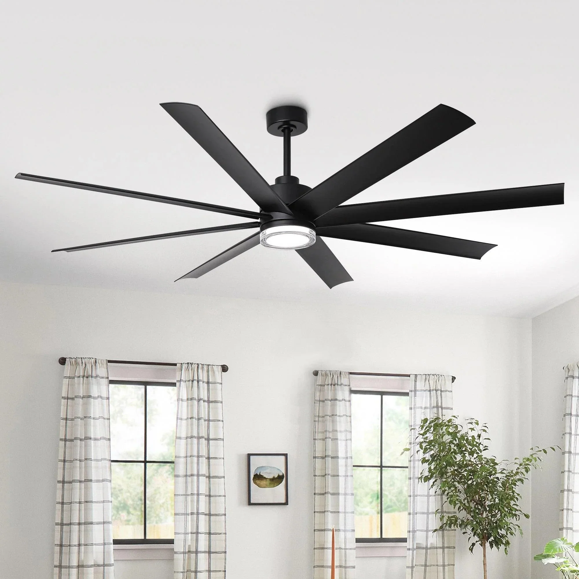 Parrot Uncle 72-Inch Daugava Modern Downrod Mount Smart Fan with LED Light - Image 23