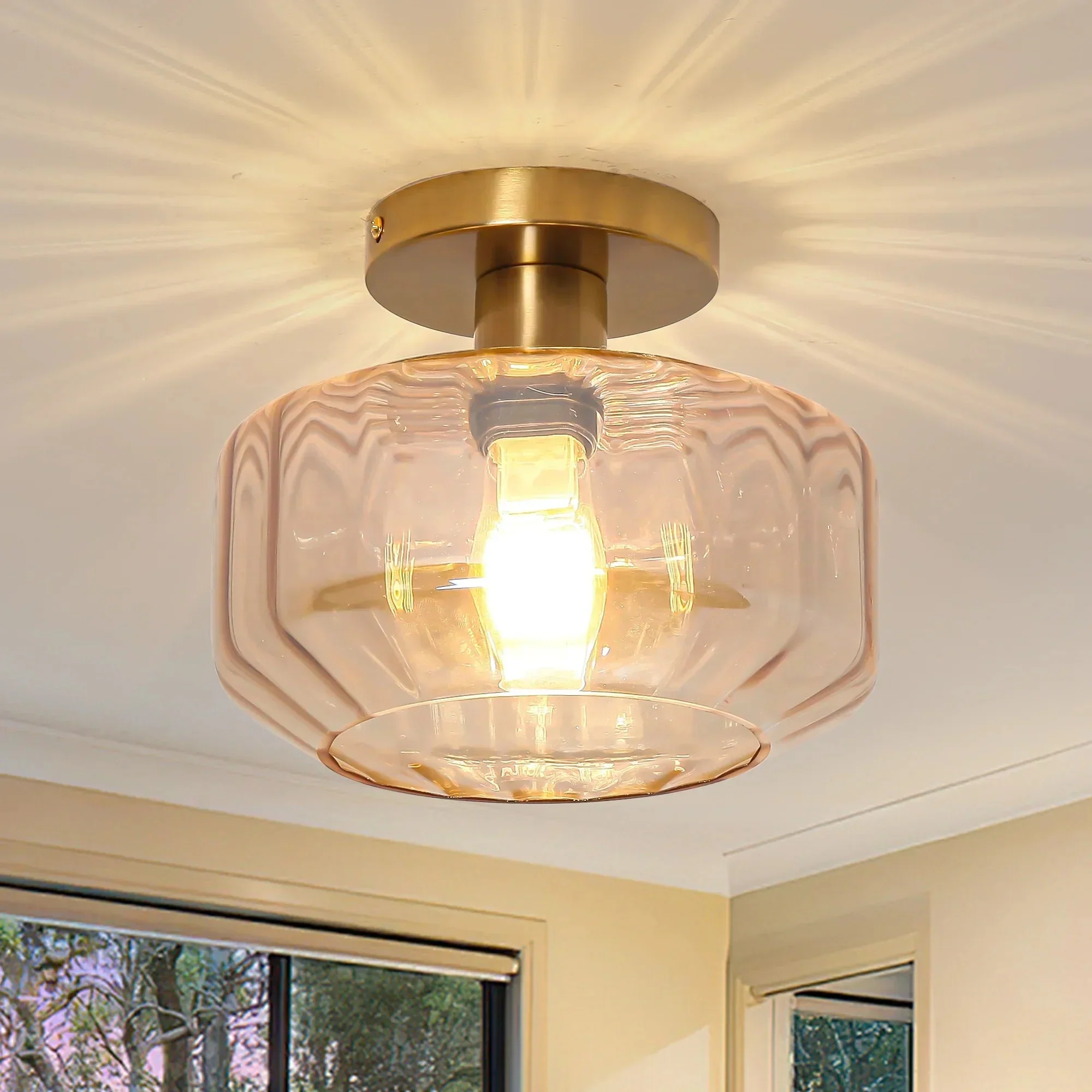 Parrot Uncle 9-Inch Gerald 1-Light Semi-Flush Mount Ceiling Light (C3015) - Image 4