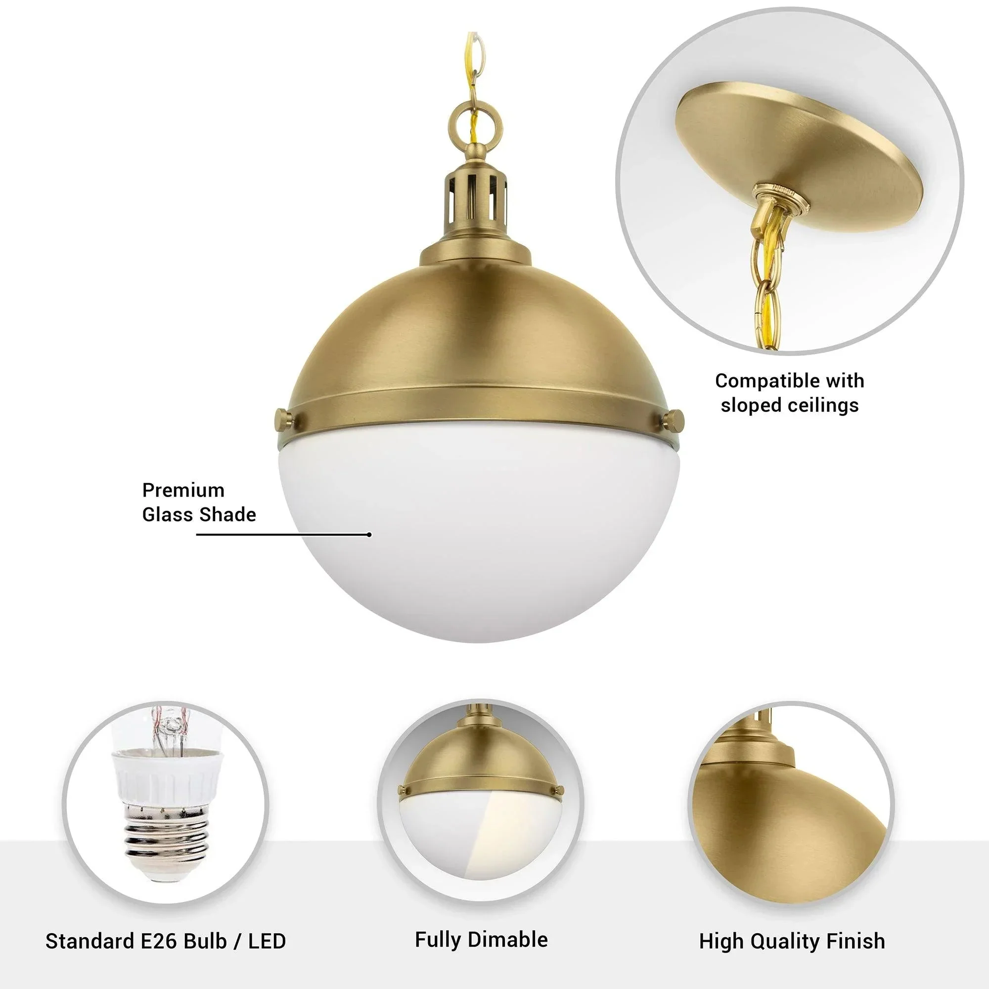 Parrot Uncle Aaron 12-Inch 2-Light Gold Dimmable Island Pendant Light (AA401G) - Image 5
