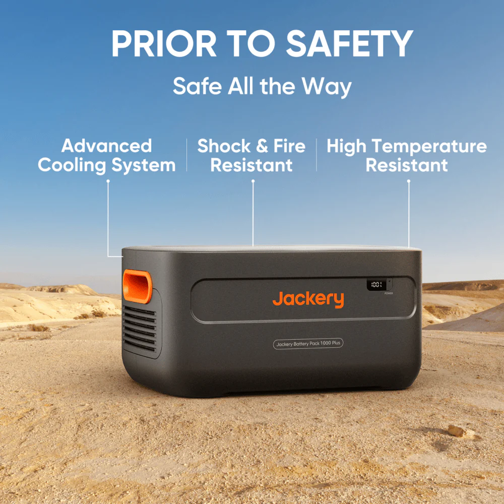 Jackery Expansion Battery Pack 1000 Plus, 1264Wh LiFePO4 Battery Pack for Portable Power Station Explorer 1000 Plus, Extra Expandable Capacity for Outdoor RV Camping and Home Emergency - Image 2