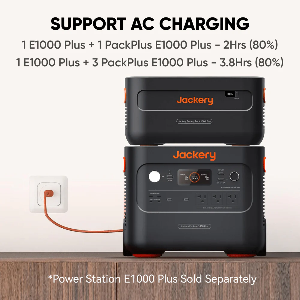Jackery Expansion Battery Pack 1000 Plus, 1264Wh LiFePO4 Battery Pack for Portable Power Station Explorer 1000 Plus, Extra Expandable Capacity for Outdoor RV Camping and Home Emergency - Image 5
