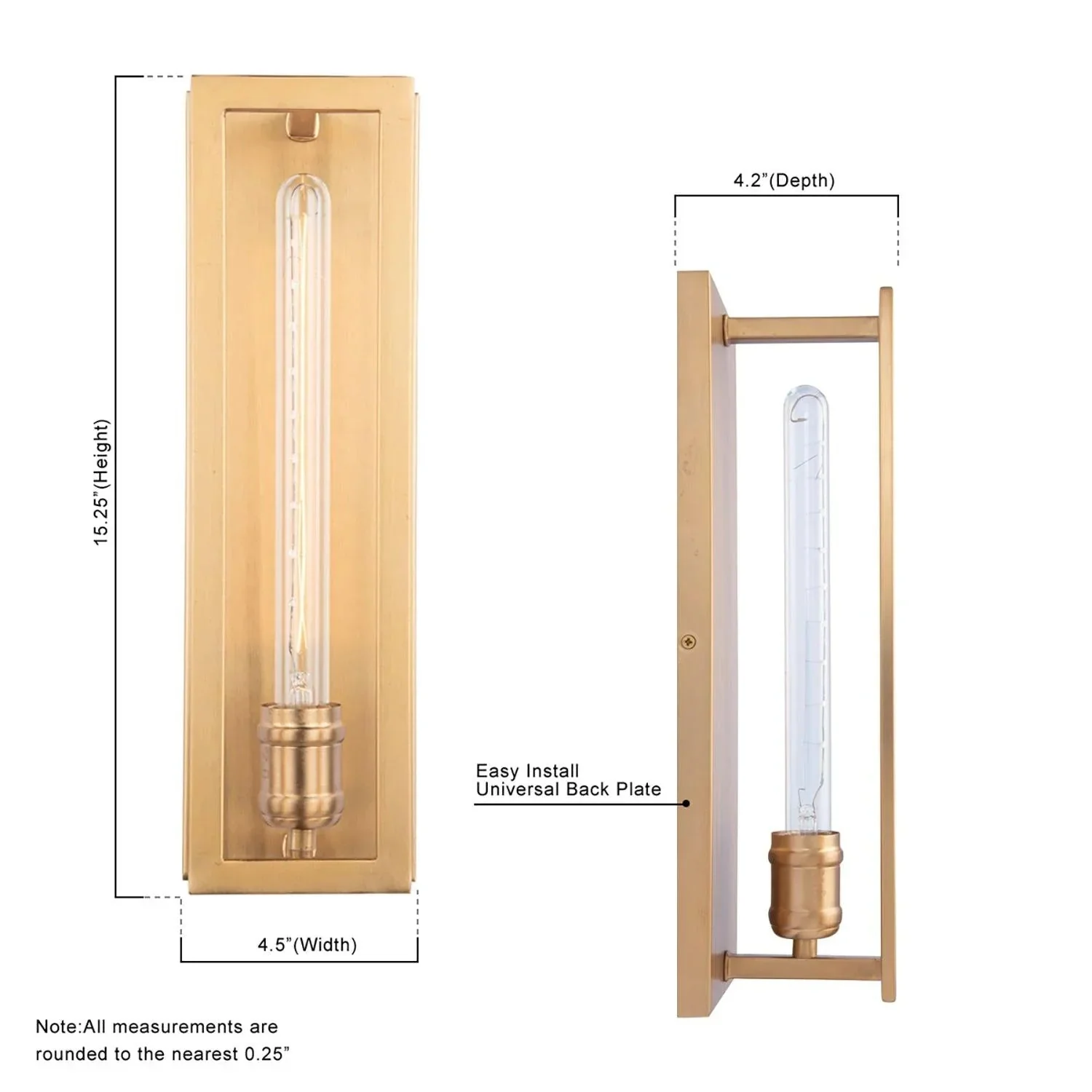 Parrot Uncle Adelman Gold 1-Light Decorative Dimmable Wall Sconce (AD801G) - Image 9