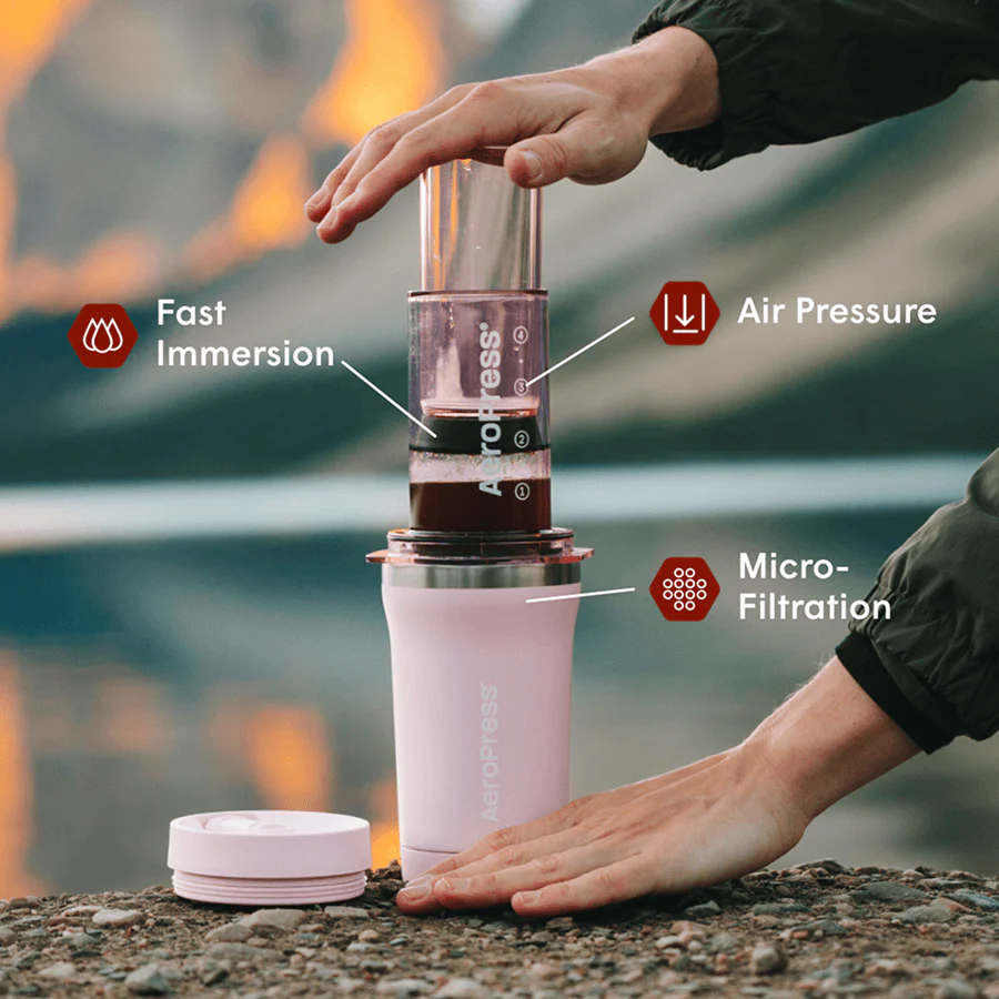 AeroPress Coffee Maker Go Plus, 3-in-1 Brewing with 16 oz Stainless Steel Travel Tumbler - Image 8