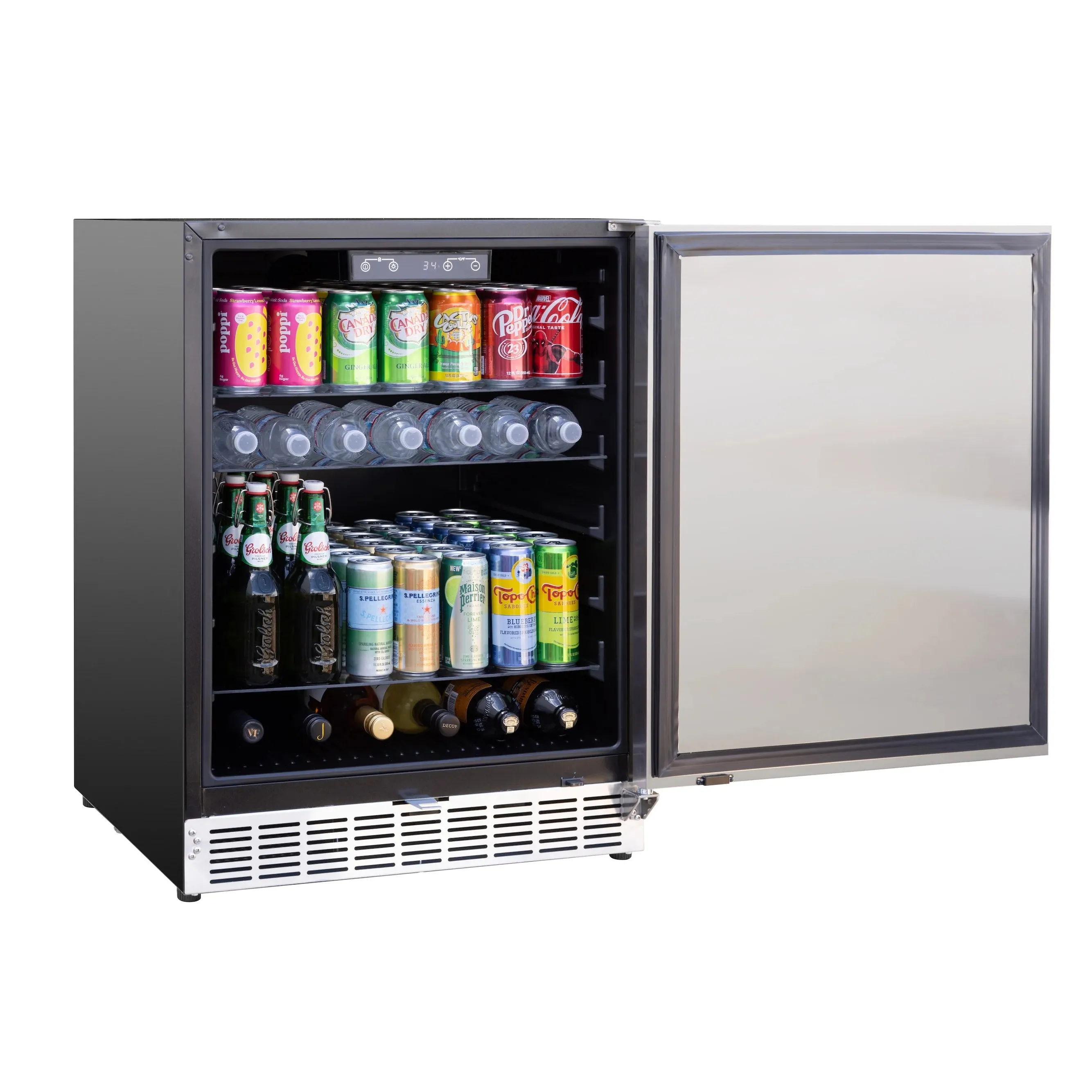 TrueFlame 24-Inch 5.1 Cu. Outdoor Rated Fridge with Right Hinge (AMD-RFR-24S-A) - Image 3