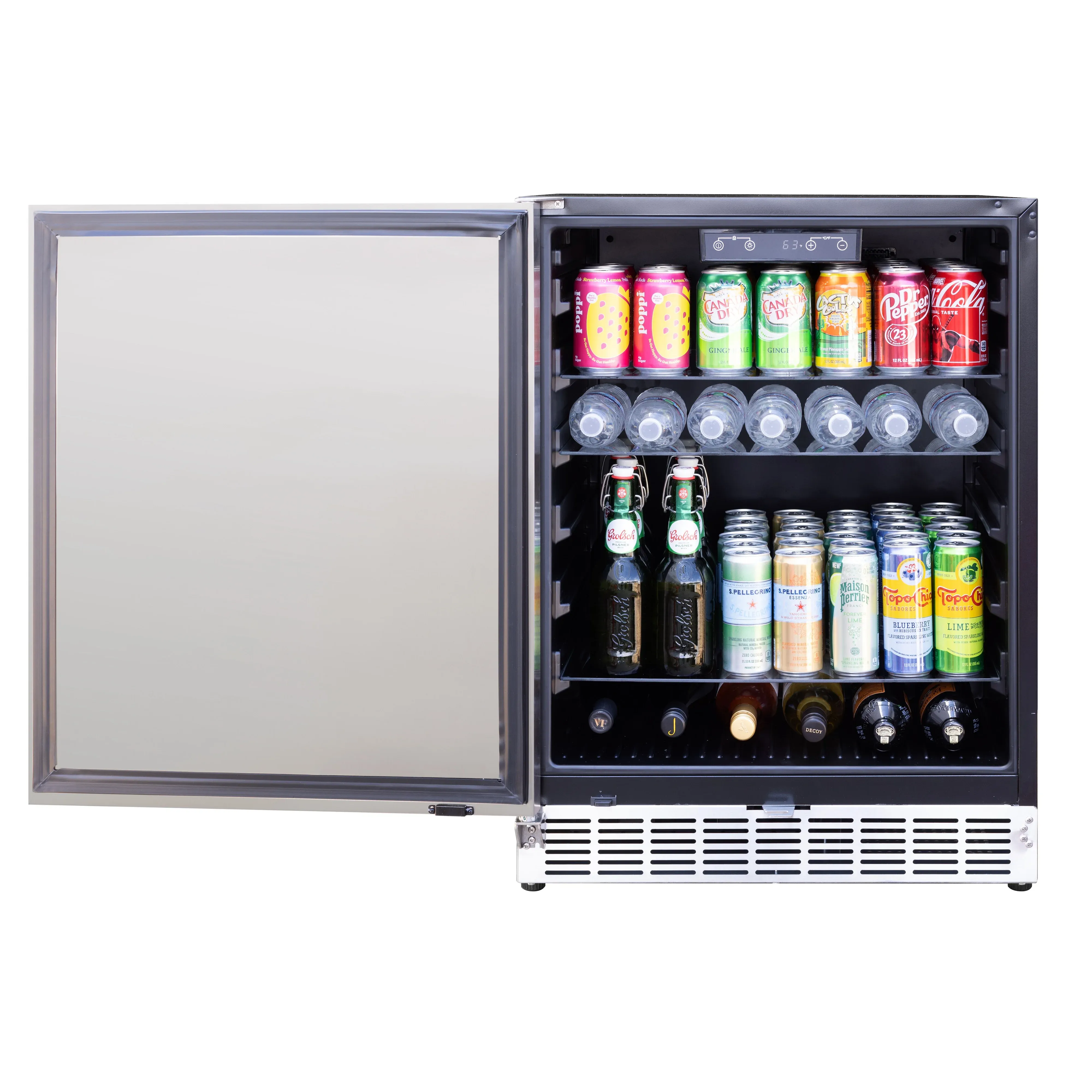 TrueFlame 24-Inch 5.1 Cu. Outdoor Rated Fridge with Left Hinge (AMD-RFR-24S-AR) - Image 2