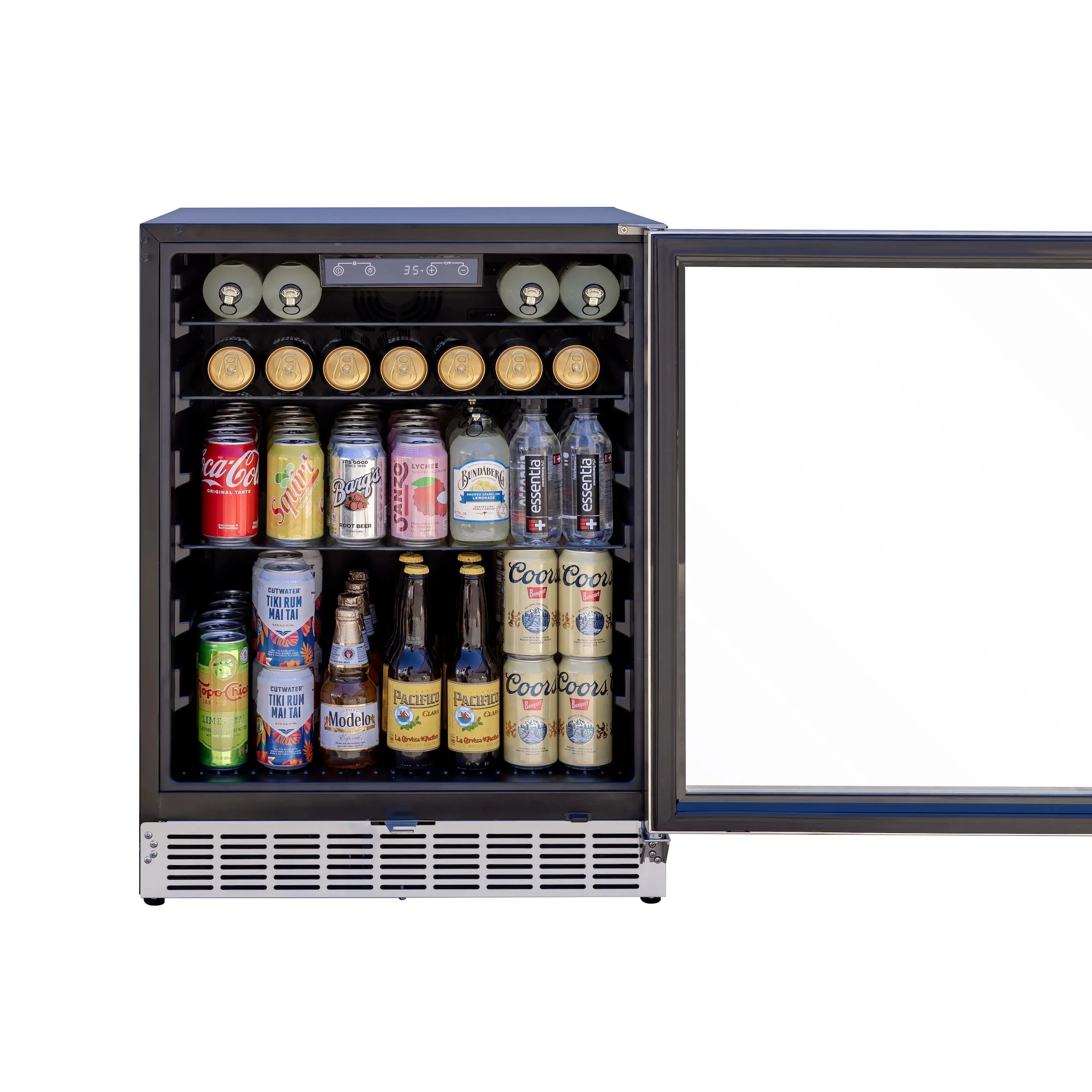 TrueFlame 24-Inch 5.1 Cu. Outdoor Rated Fridge with Glass Door (AMD-RFR-24G) - Image 4