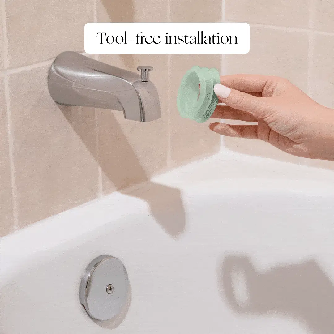 Canopy Bath Tub Filter with Color Changing Temperature Indicator and Protective Spout Cover - Image 15