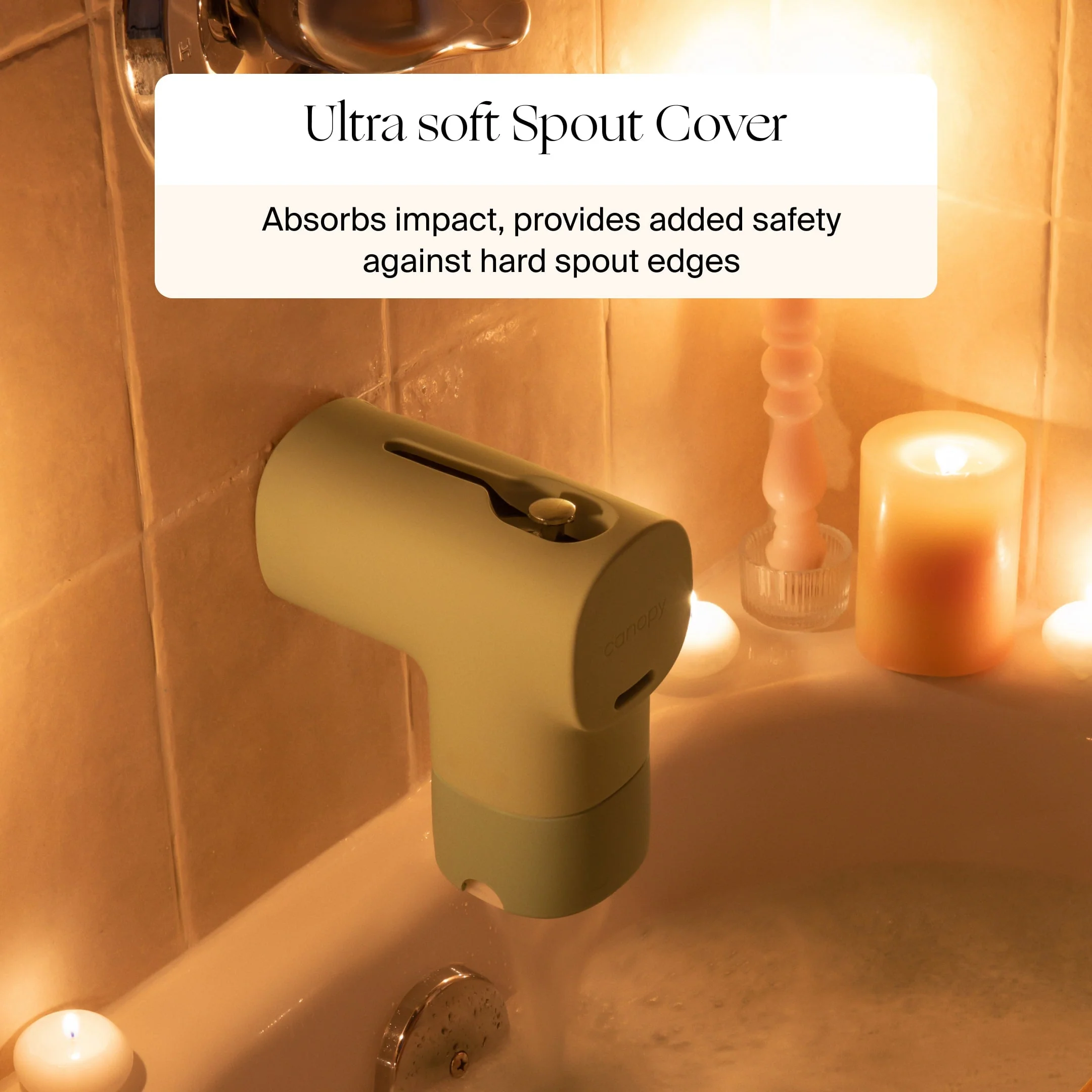 Canopy Bath Tub Filter with Color Changing Temperature Indicator and Protective Spout Cover - Image 18