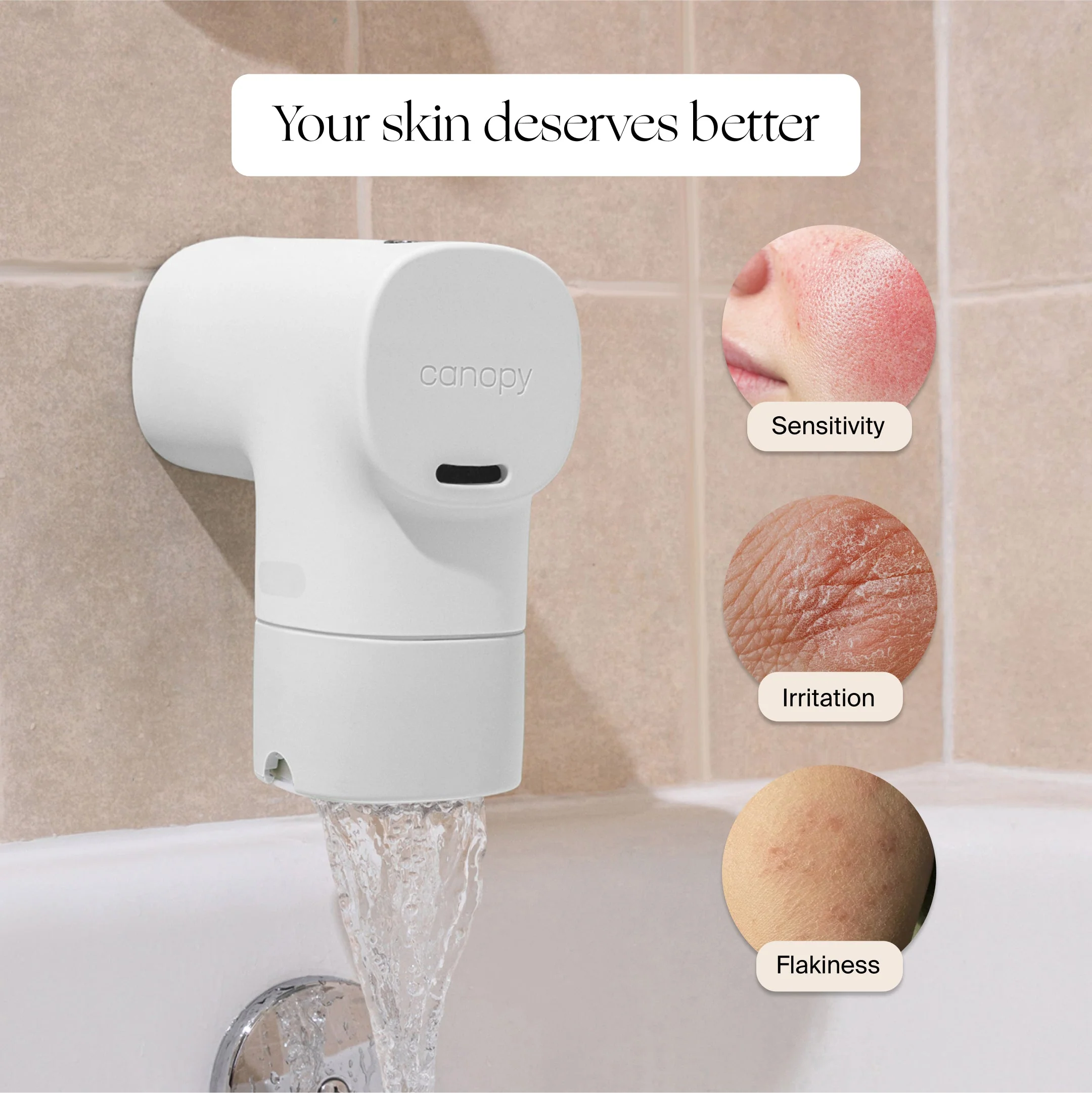Canopy Bath Tub Filter with Color Changing Temperature Indicator and Protective Spout Cover - Image 7