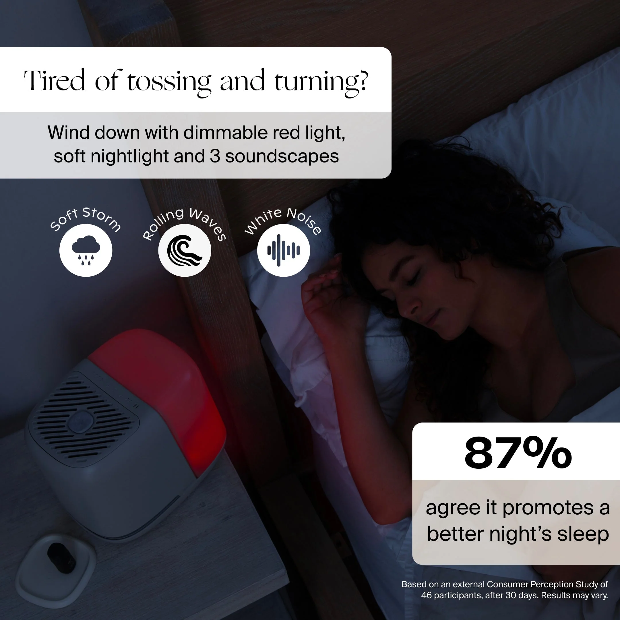 Canopy Bedside Compact Humidifier 2.0 Aroma Diffuser with UV Light and White Noise - Image 12