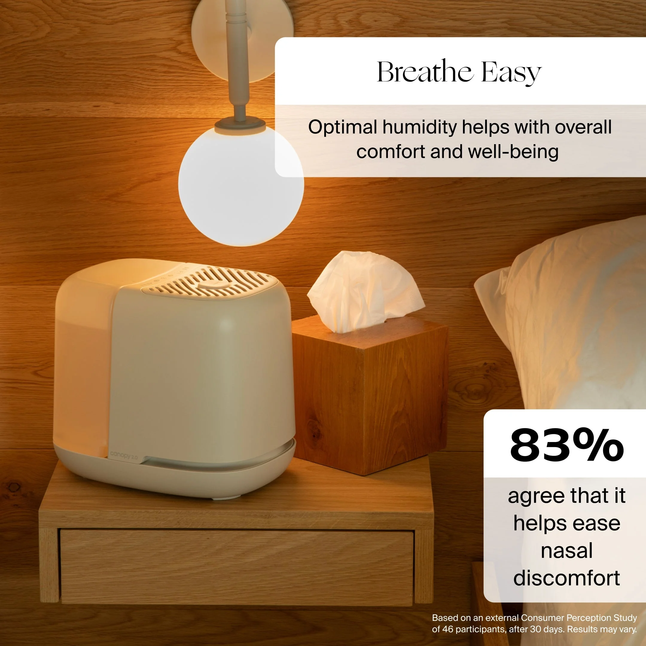 Canopy Bedside Compact Humidifier 2.0 Aroma Diffuser with UV Light and White Noise - Image 15