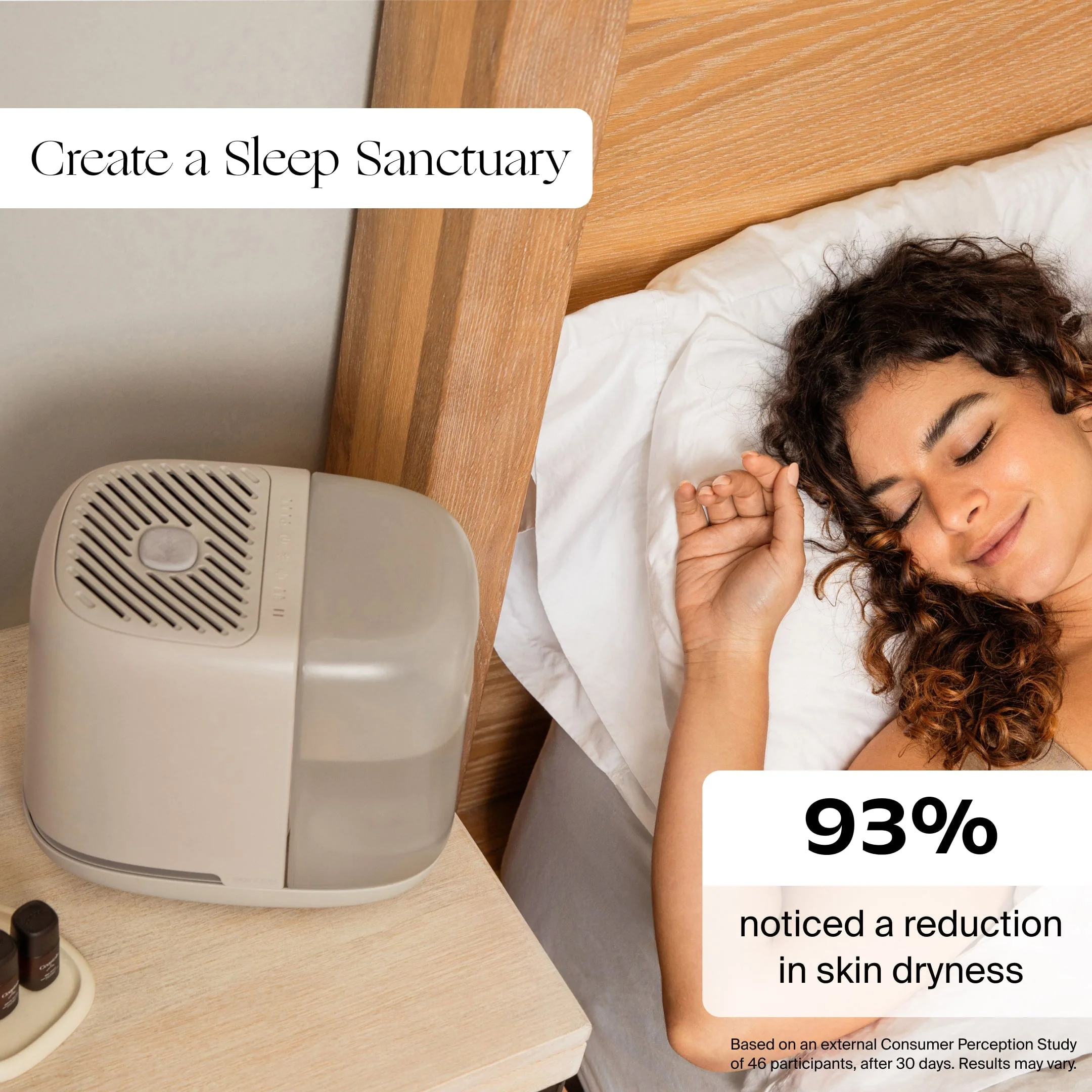 Canopy Bedside Compact Humidifier 2.0 Aroma Diffuser with UV Light and White Noise - Image 9