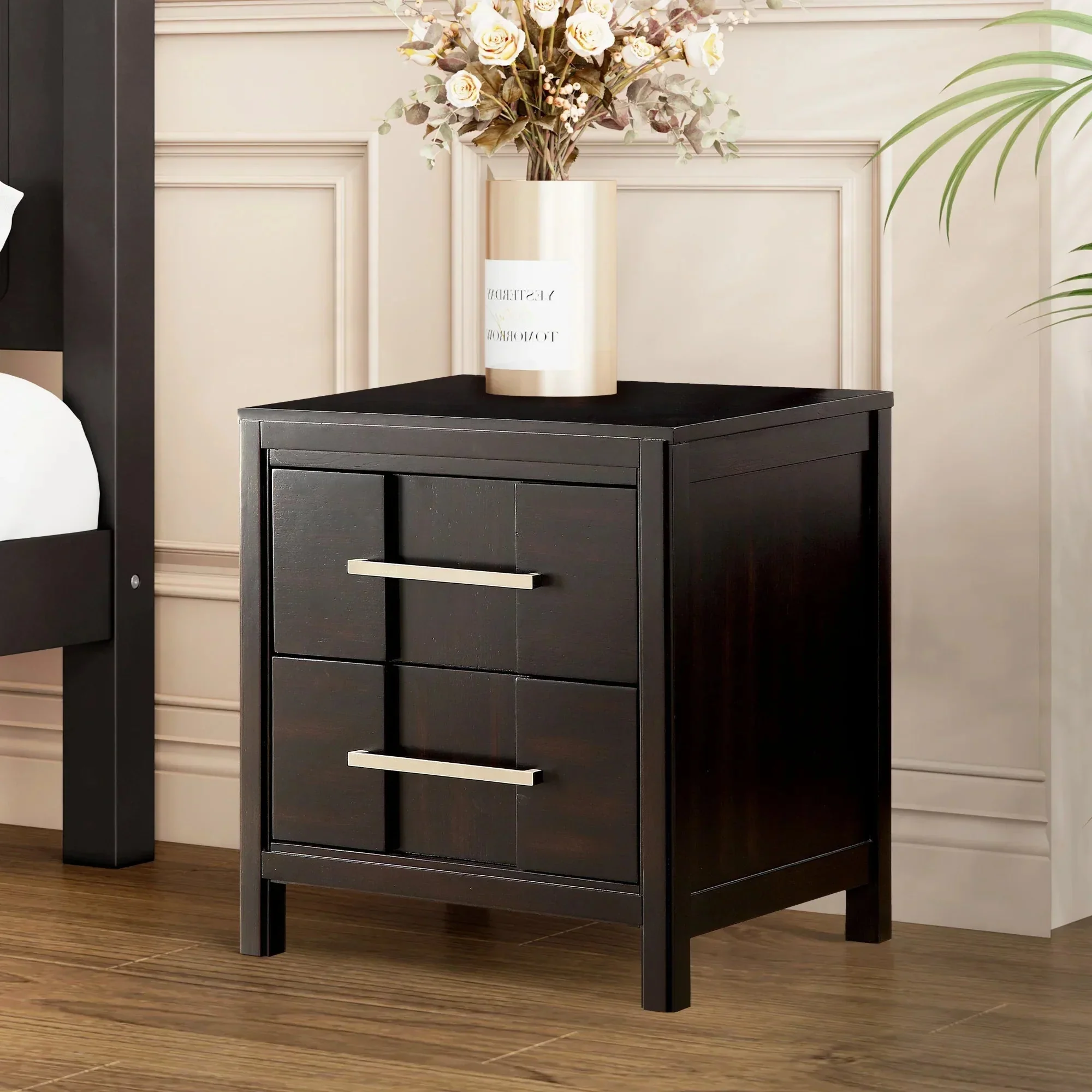 Parrot Uncle Berenice 23-Inch Transitional 2-Drawer Nightstand in Solid Wood - Image 16