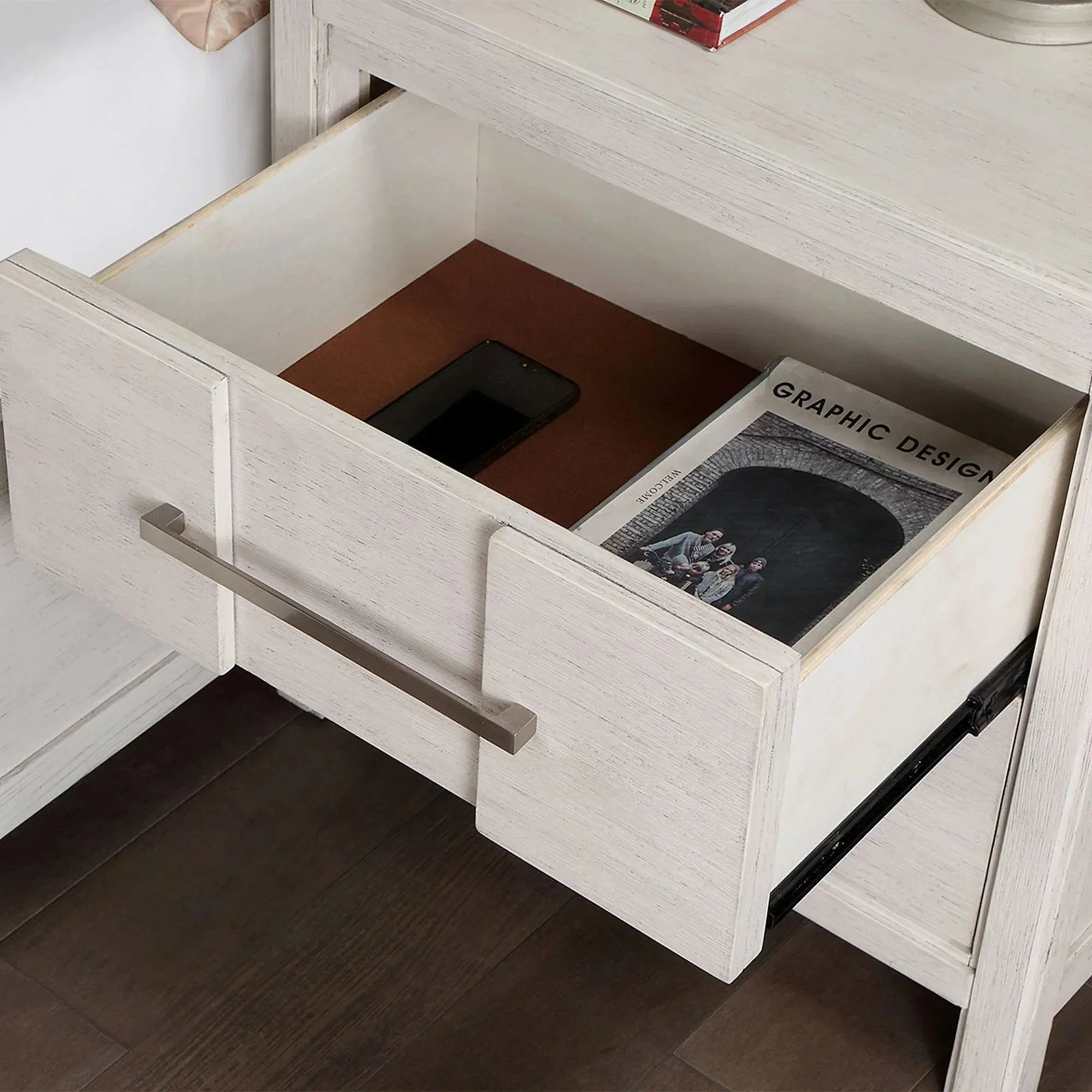 Parrot Uncle Berenice 23-Inch Transitional 2-Drawer Nightstand in Solid Wood - Image 3