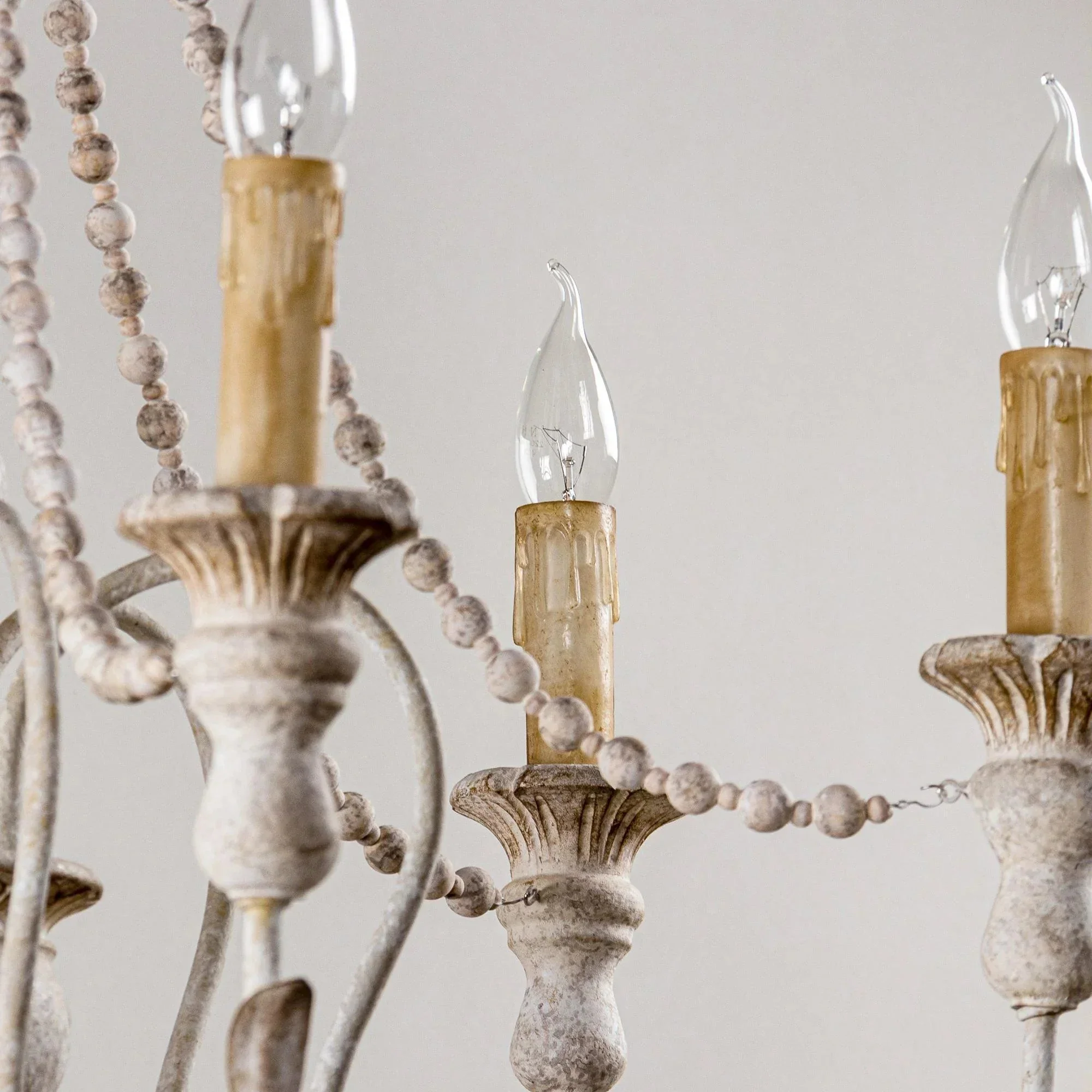 Parrot Uncle Billiter 6-Light Wood White Chandelier (BB8817-6110V) - Image 5