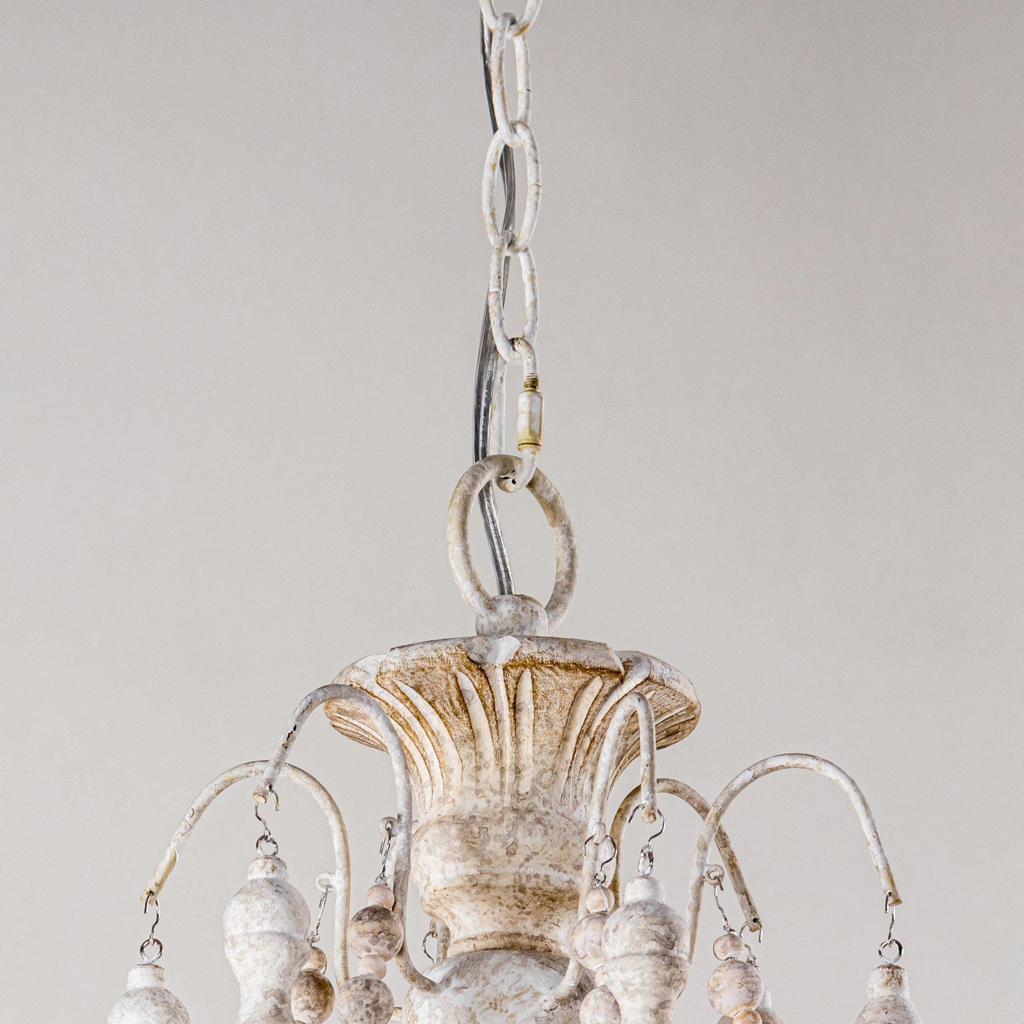 Parrot Uncle Billiter 6-Light Wood White Chandelier (BB8817-6110V) - Image 6