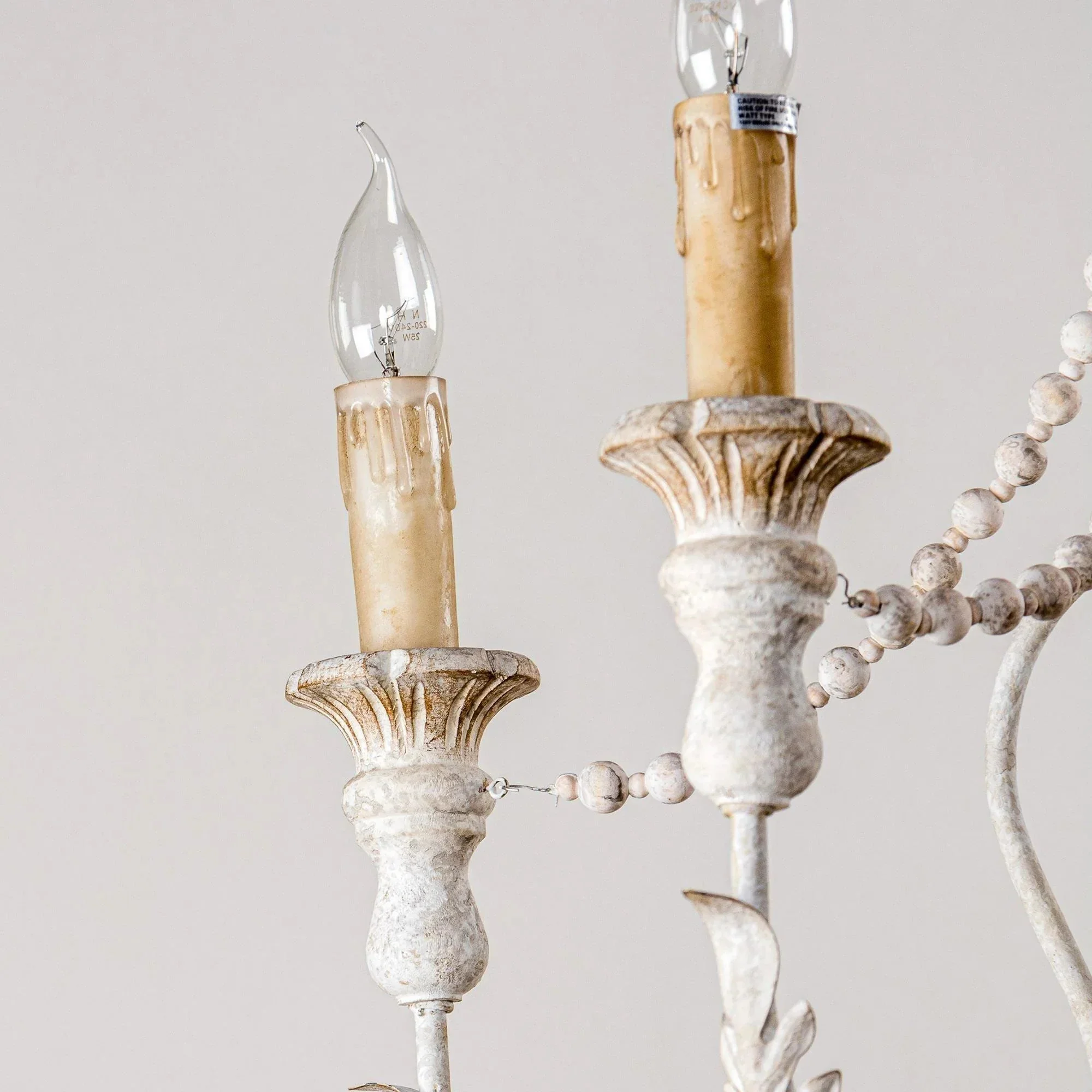 Parrot Uncle Billiter 6-Light Wood White Chandelier (BB8817-6110V) - Image 7
