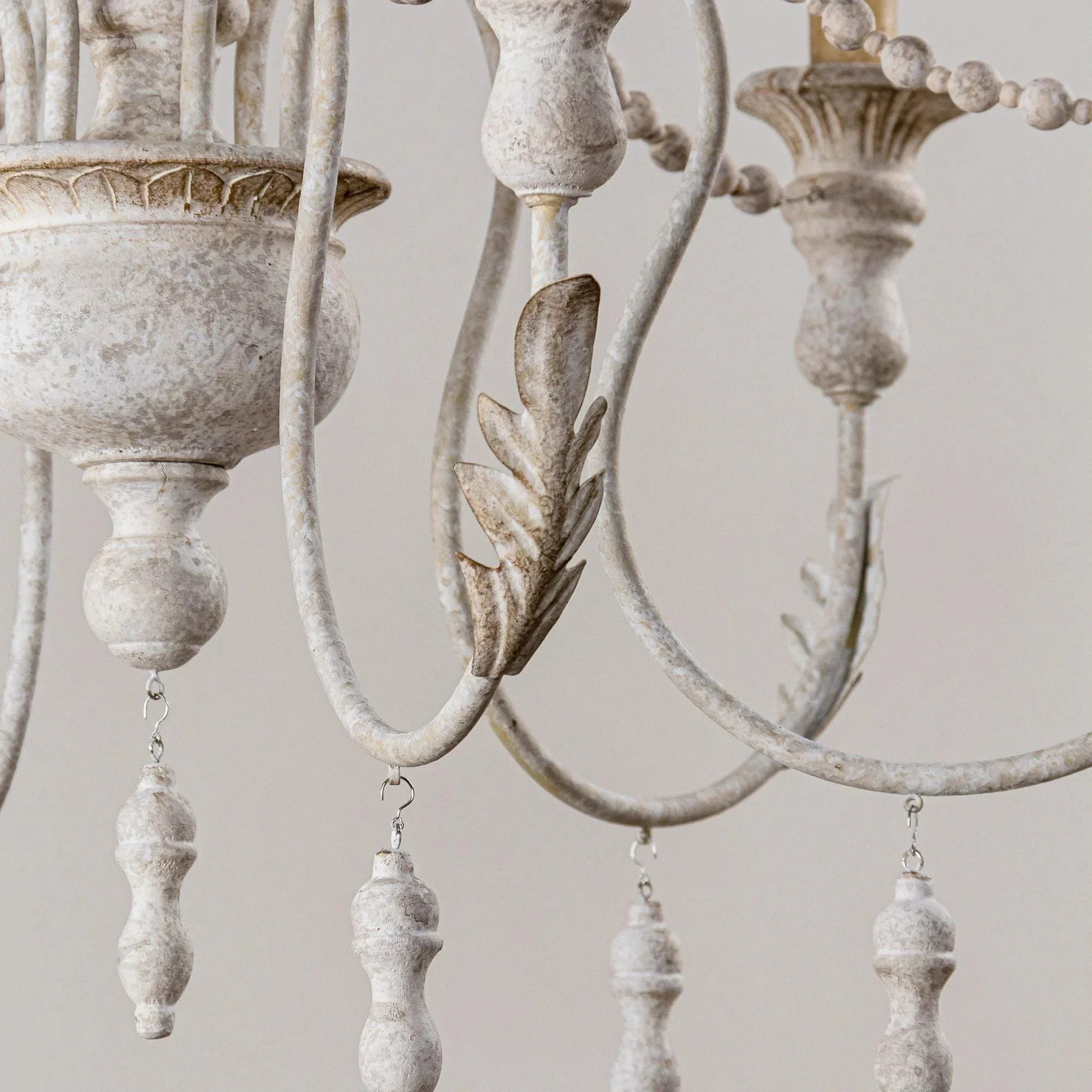 Parrot Uncle Billiter 6-Light Wood White Chandelier (BB8817-6110V) - Image 8