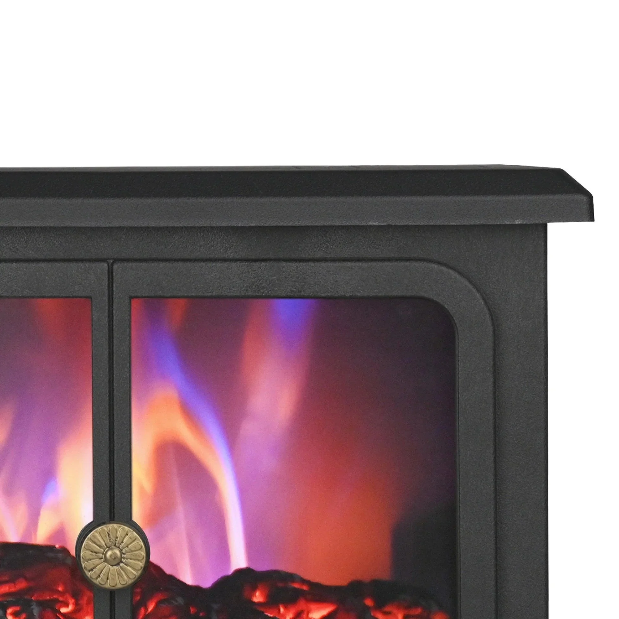Parrot Uncle Black Electric Heater Free Standing Stove, 3D Flame Overheat Protection Adjustable Thermostat, 1500W (FP201S-T3-A2) - Image 8