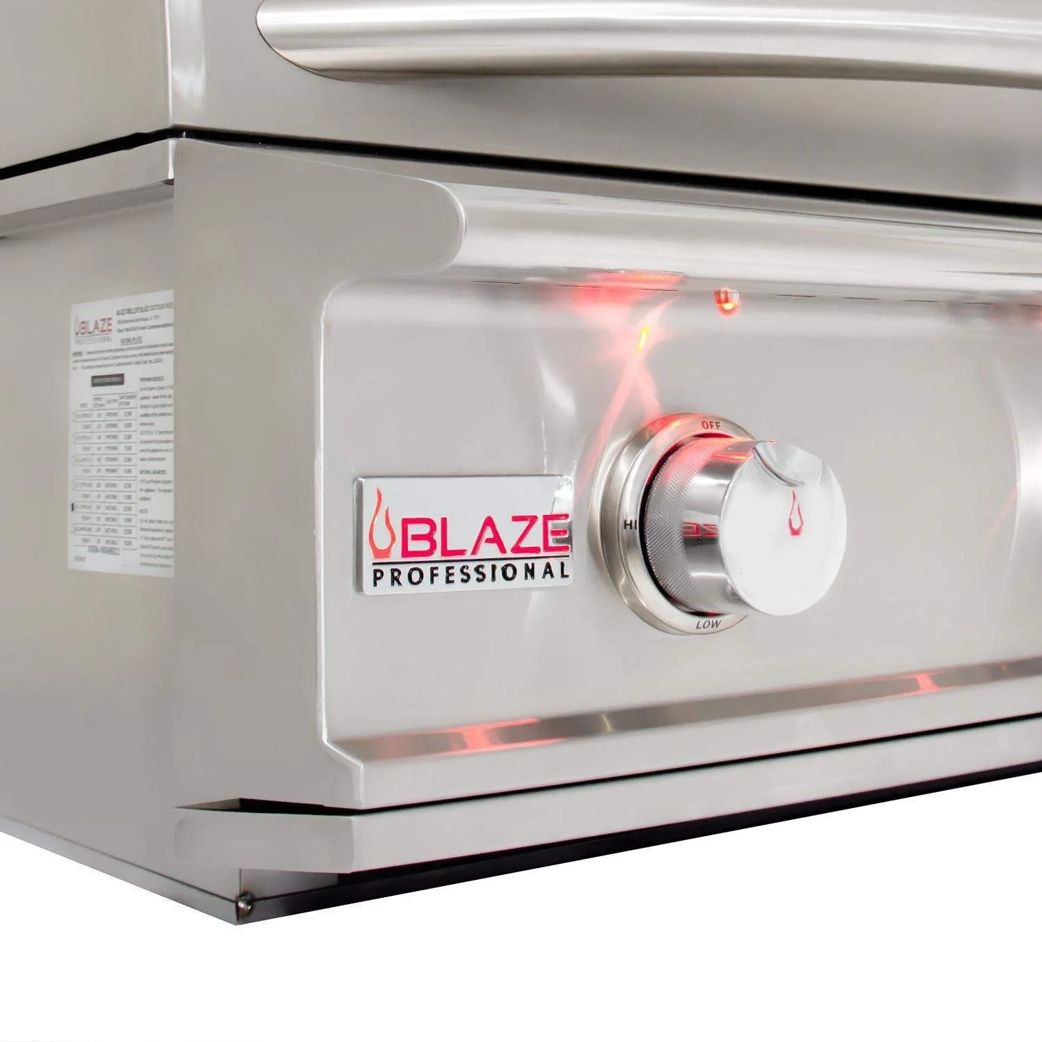 Blaze Grill Package - Professional LUX 34-Inch 3-Burner Built-In Liquid Propane Grill and Side Burner in Stainless Steel - Image 18
