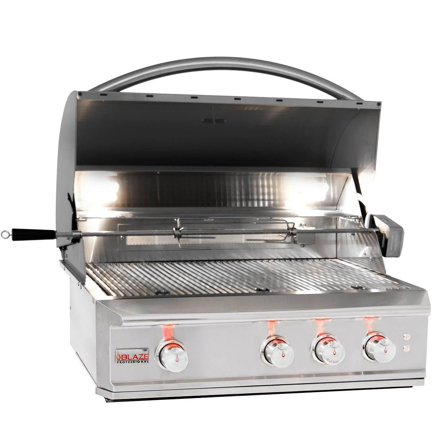 Blaze Grill Package - Professional LUX 34-Inch 3-Burner Built-In Natural Gas Grill and Side Burner in Stainless Steel - Image 3