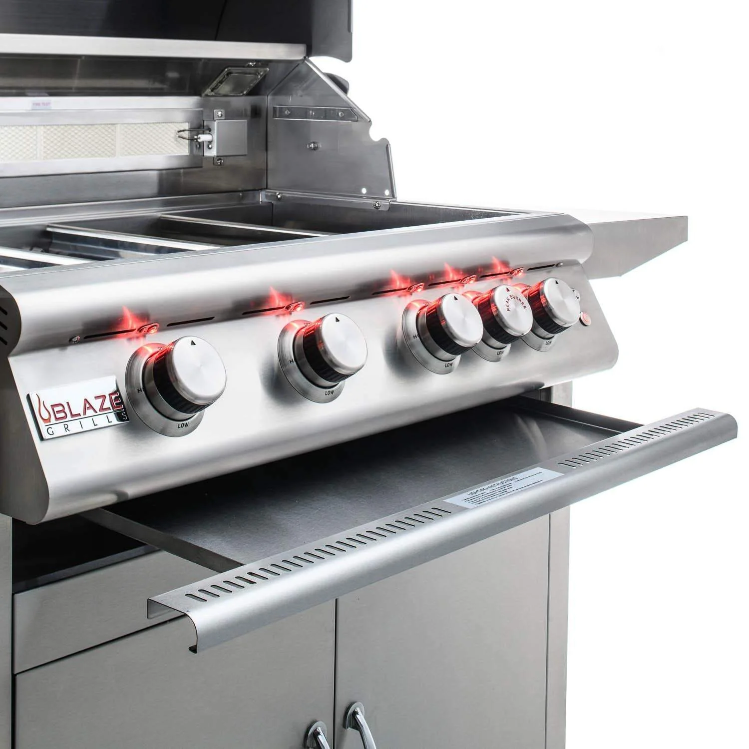Blaze Grill Package - Premium LTE Marine Grade 32-Inch 4-Burner Built-In Liquid Propane Grill and Side Burner in Stainless Steel - Image 16