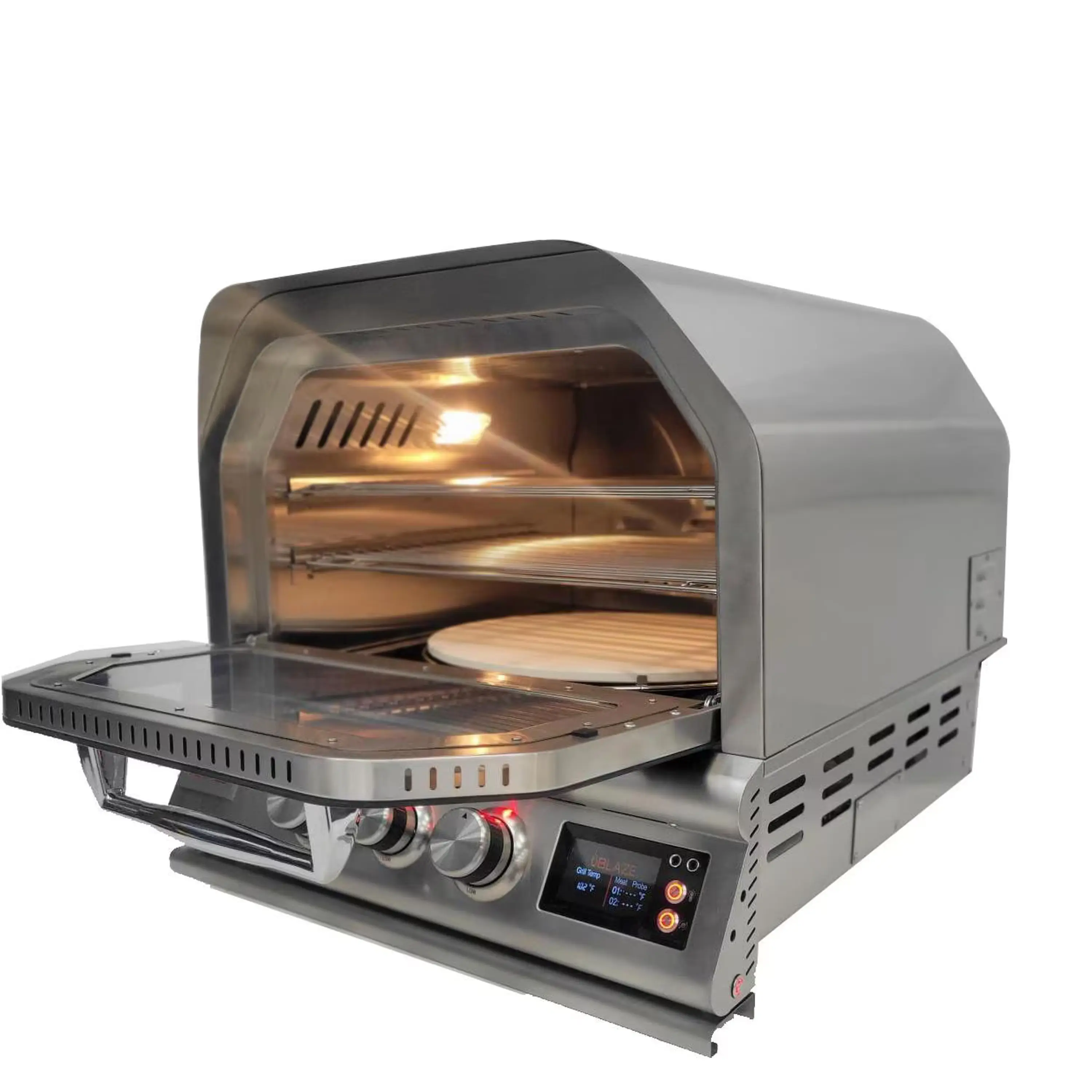 Blaze 26-Inch Built-In Natural Gas Outdoor Pizza Oven with Rotisserie in Stainless Steel (BLZ-26-PZOVN-NG) - Image 3