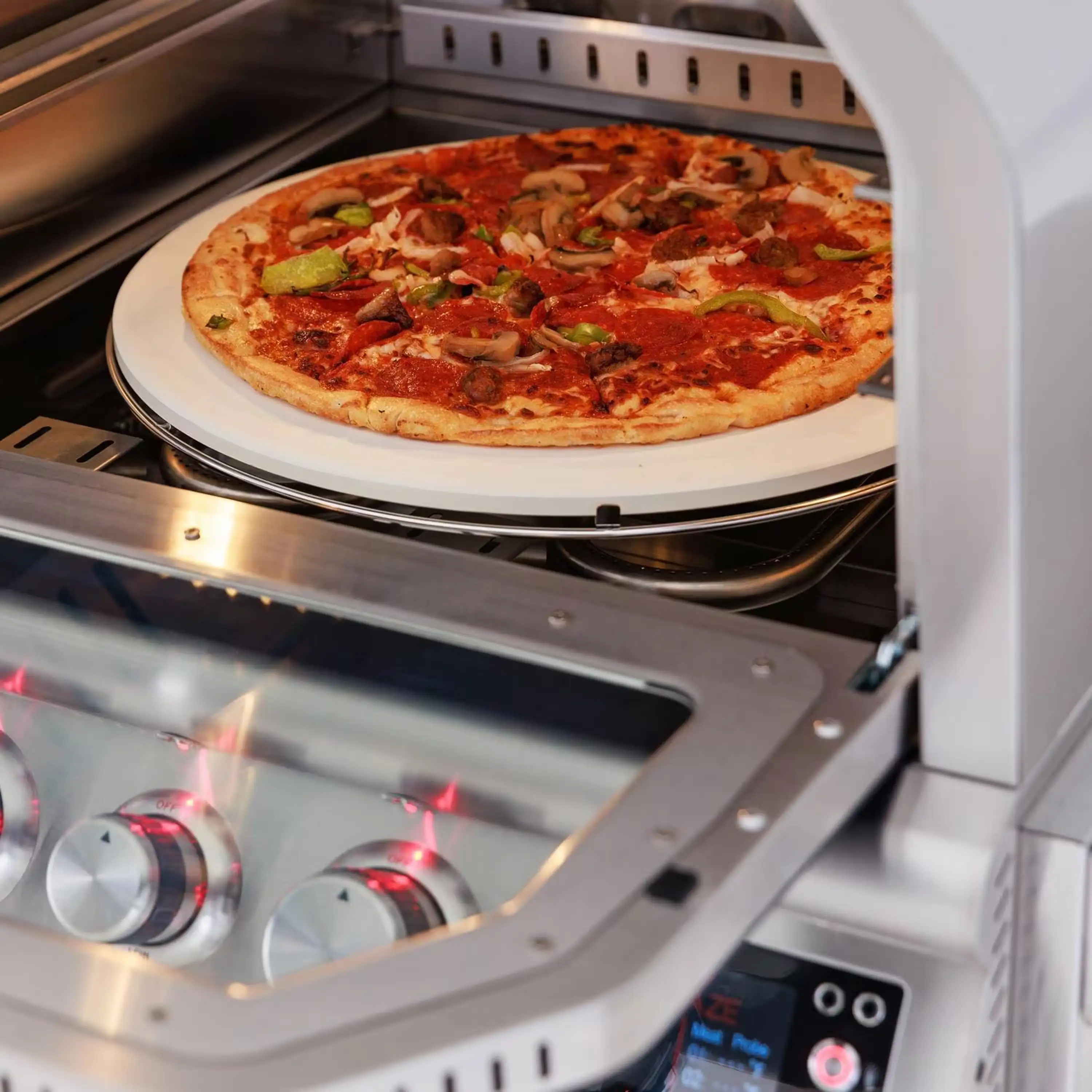 Blaze 26-Inch Built-In Natural Gas Outdoor Pizza Oven with Rotisserie in Stainless Steel (BLZ-26-PZOVN-NG) - Image 7