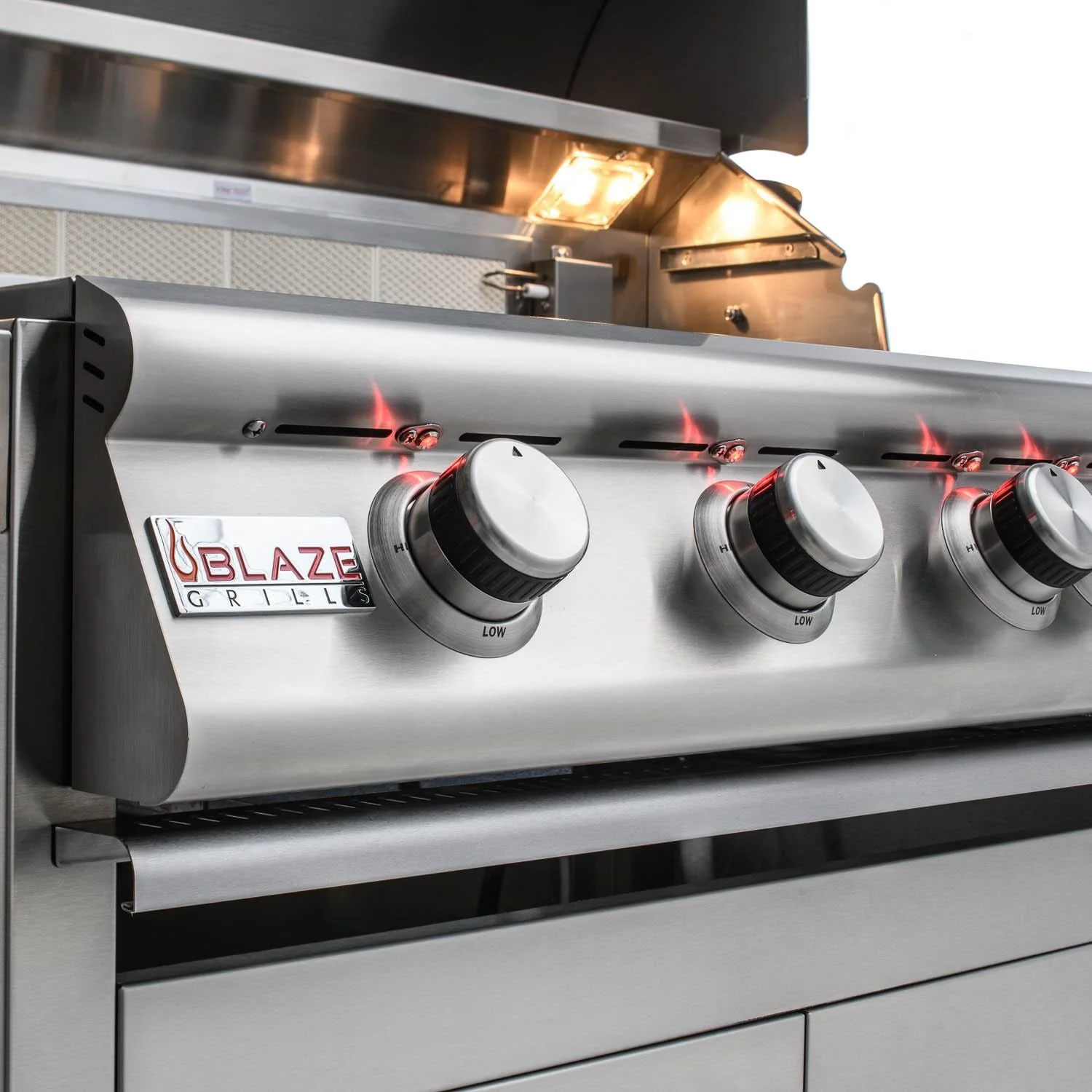 Blaze Grill Package - Premium LTE 40-Inch 5-Burner Built-In Liquid Propane Grill, Side Burner and Beverage Center in Stainless Steel - Image 14